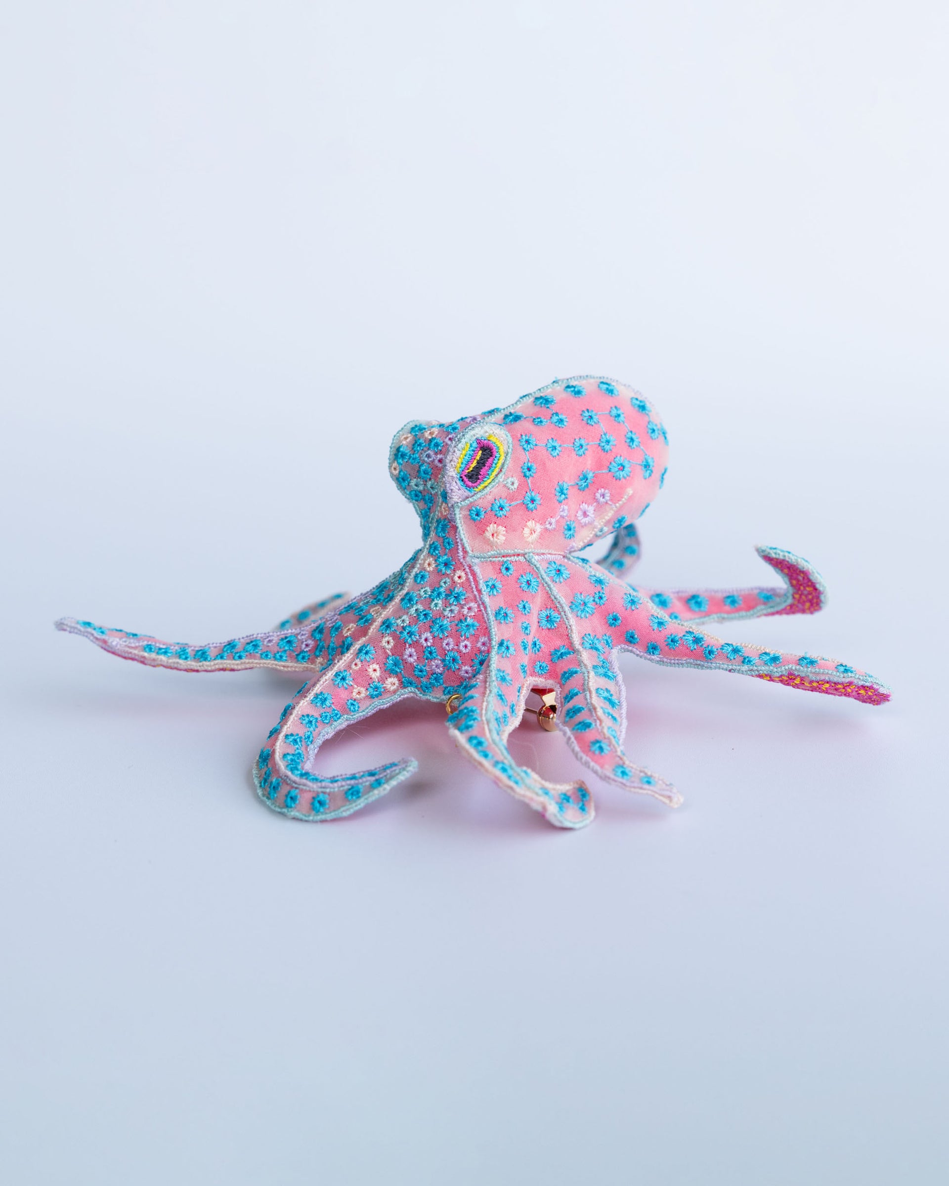 FLORA OCTOPUS / BROOCH / BLUE