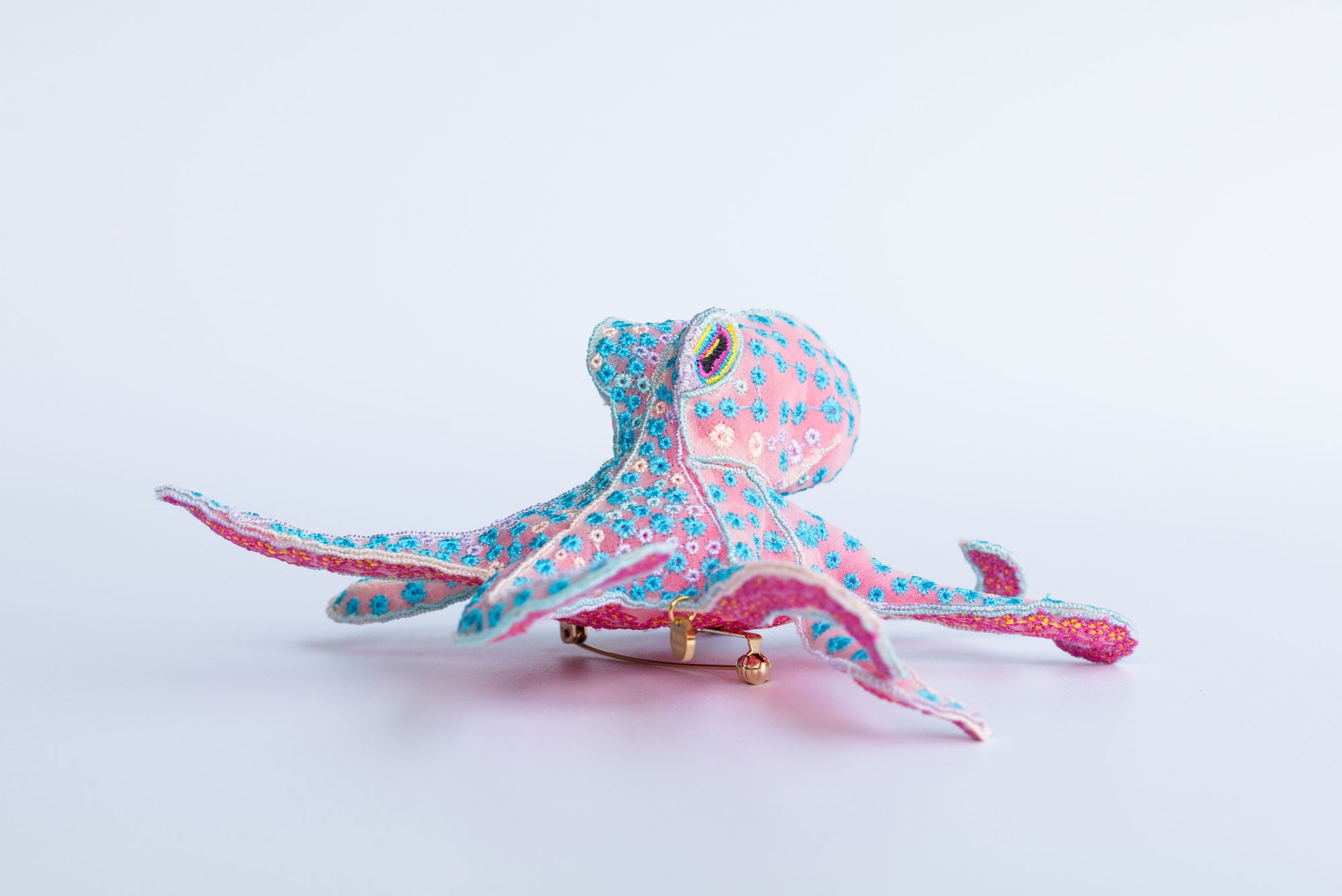 FLORA OCTOPUS / BROOCH / BLUE