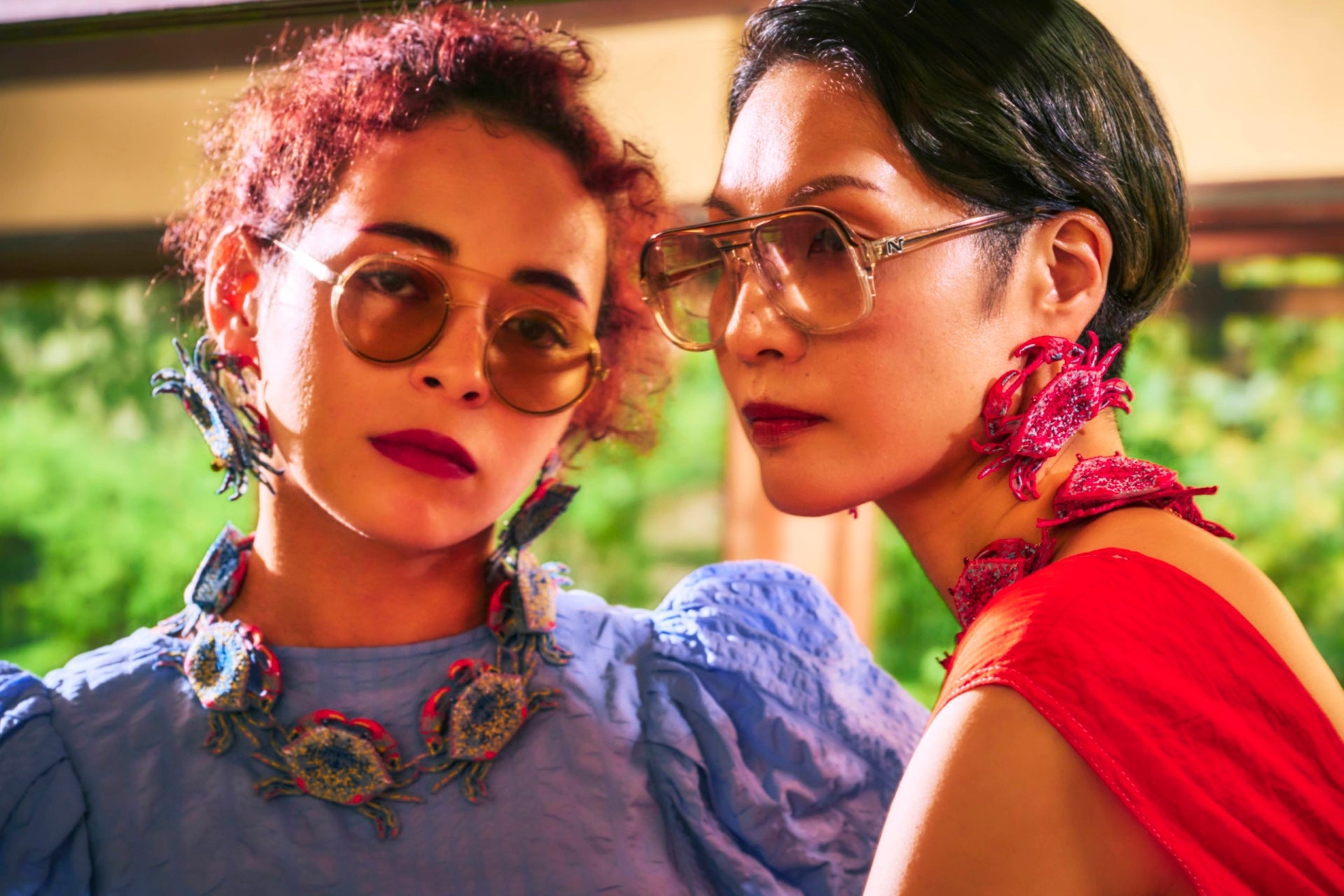 CRAB / EARRING / RED