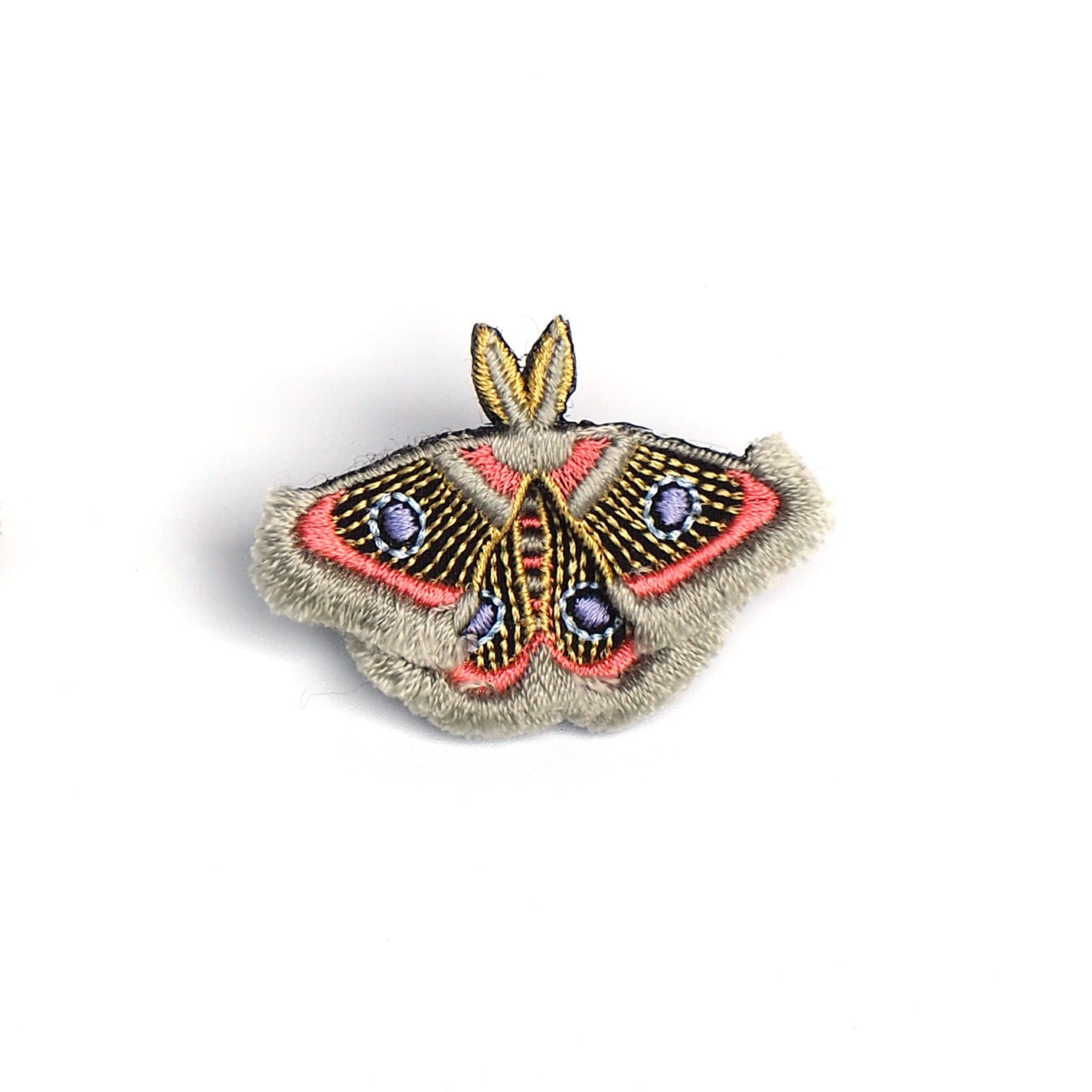 MOTH / EARRING EAR-CLIP / GRAY