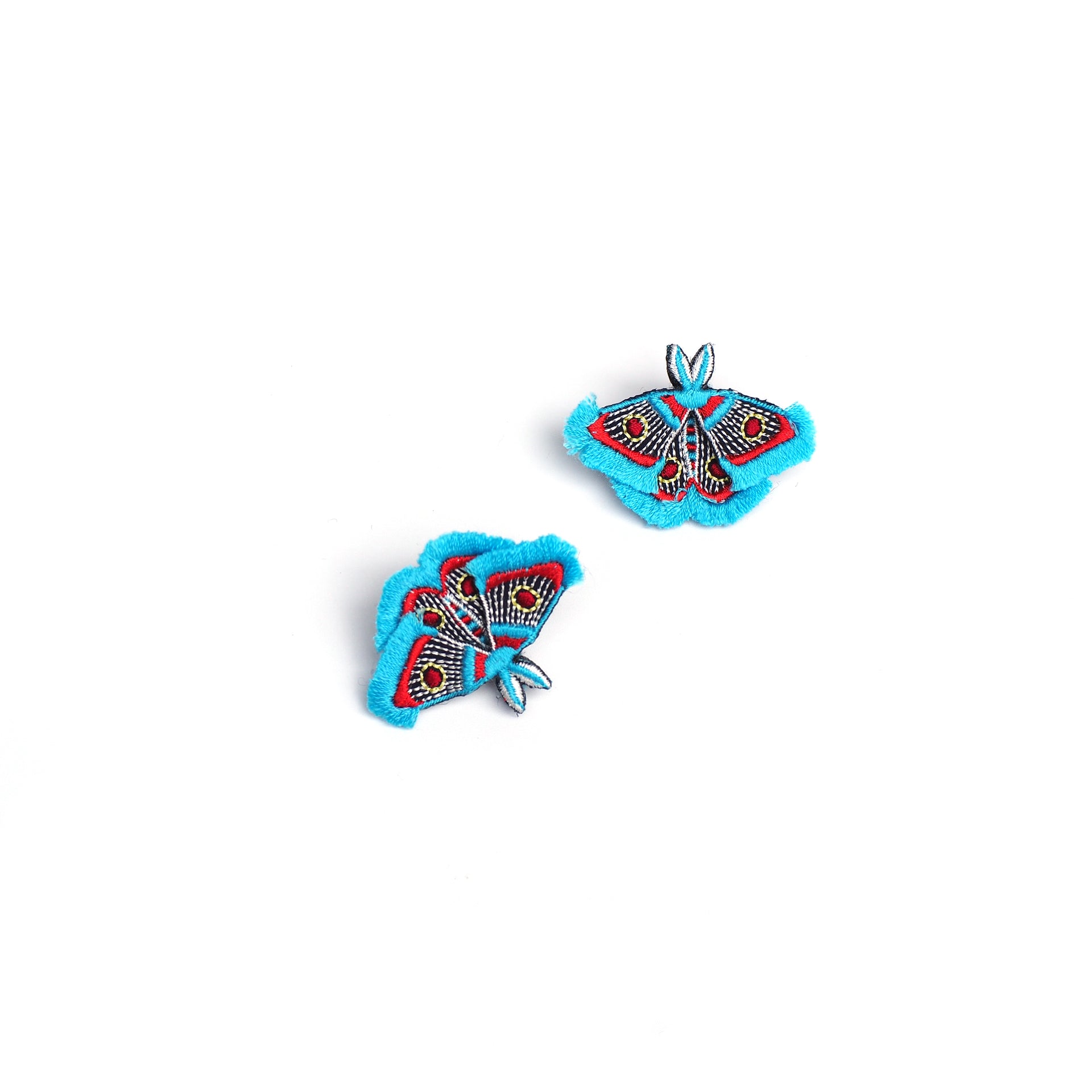 MOTH / EARRING EAR-CLIP / TURQUOISE