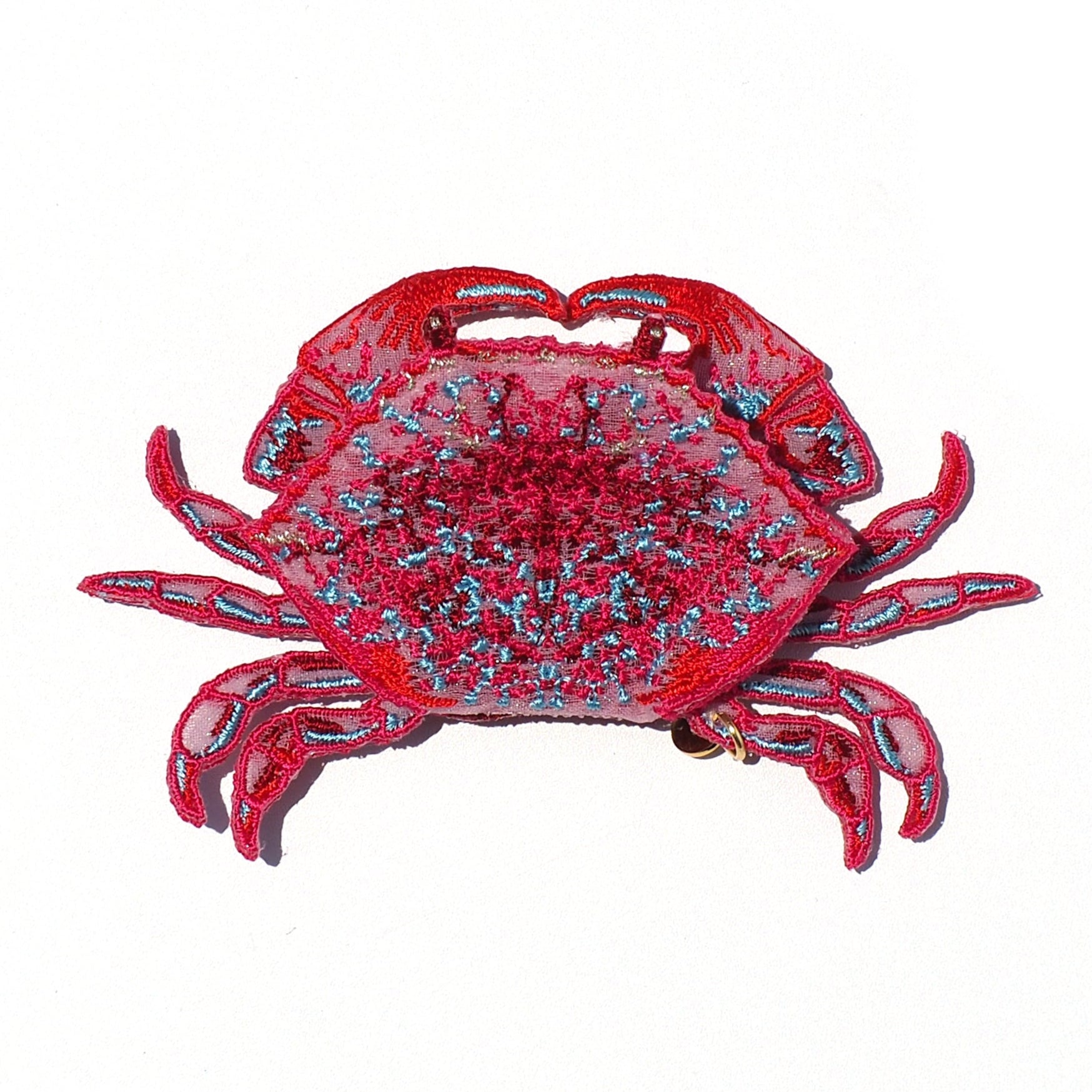 CRAB / BROOCH / RED