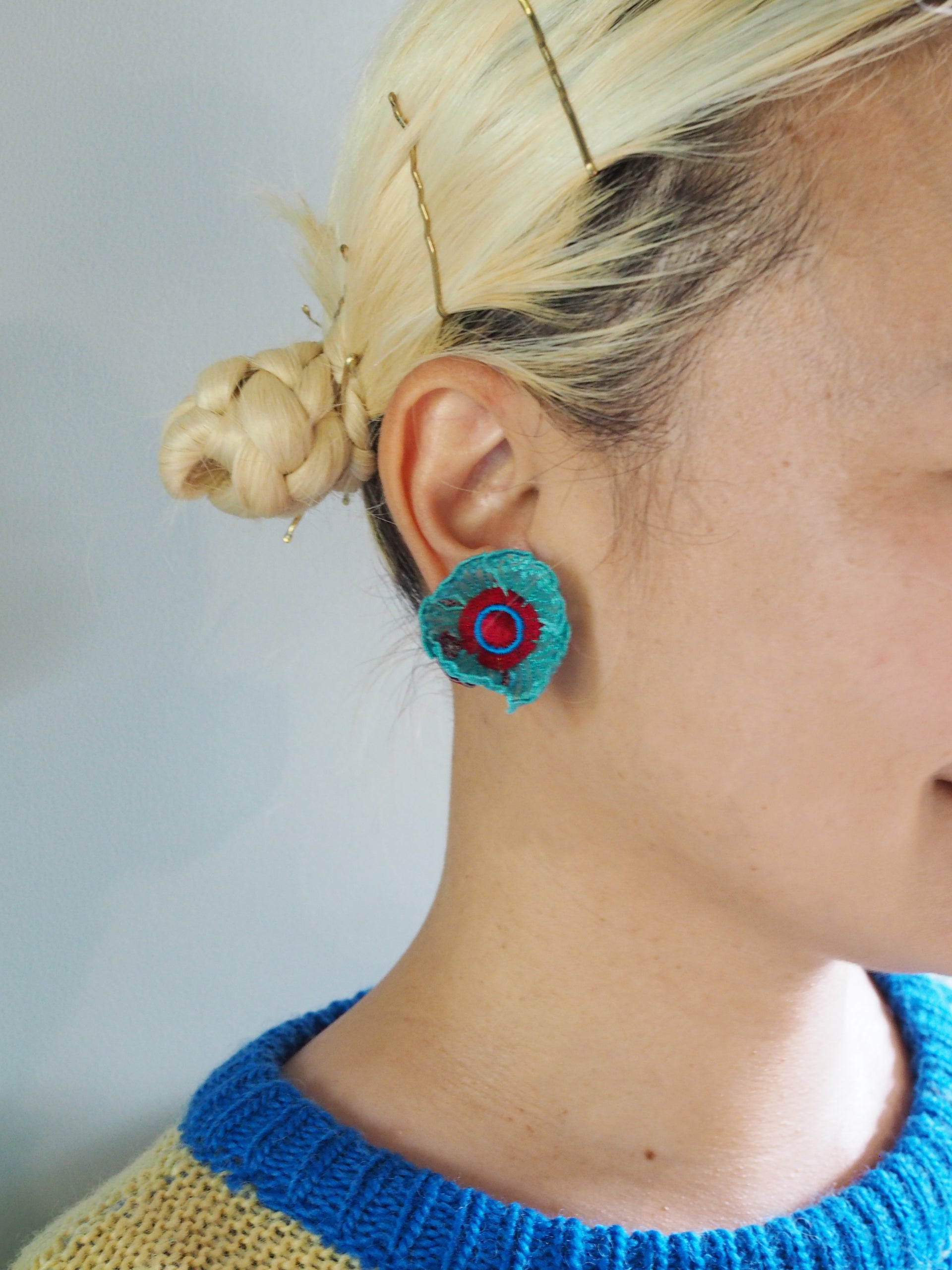 FLOWERS AT DAWN 2 / EARRING / MINT