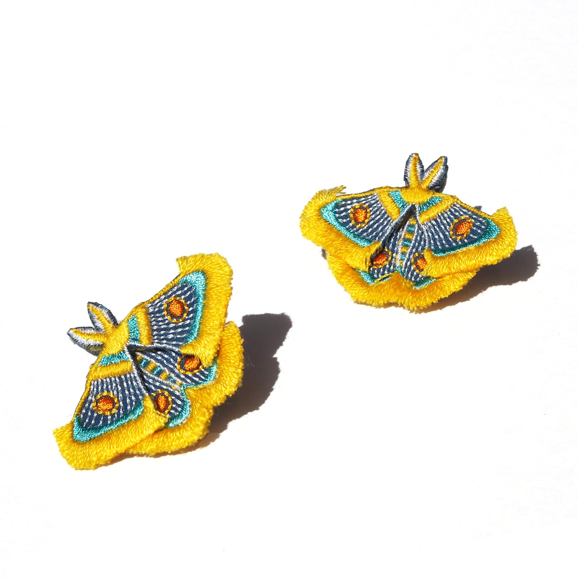 MOTH / EARRING EAR-CLIP / YELLOW