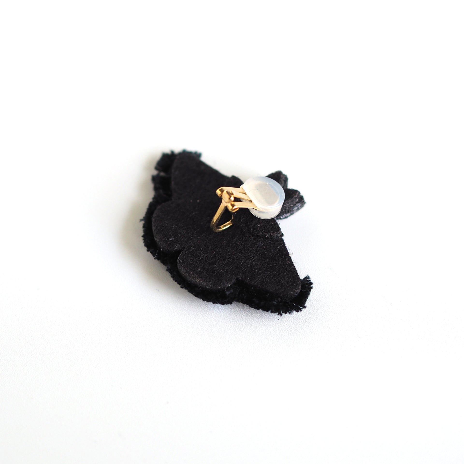 MOTH / EARRING EAR-CLIP / BLACK