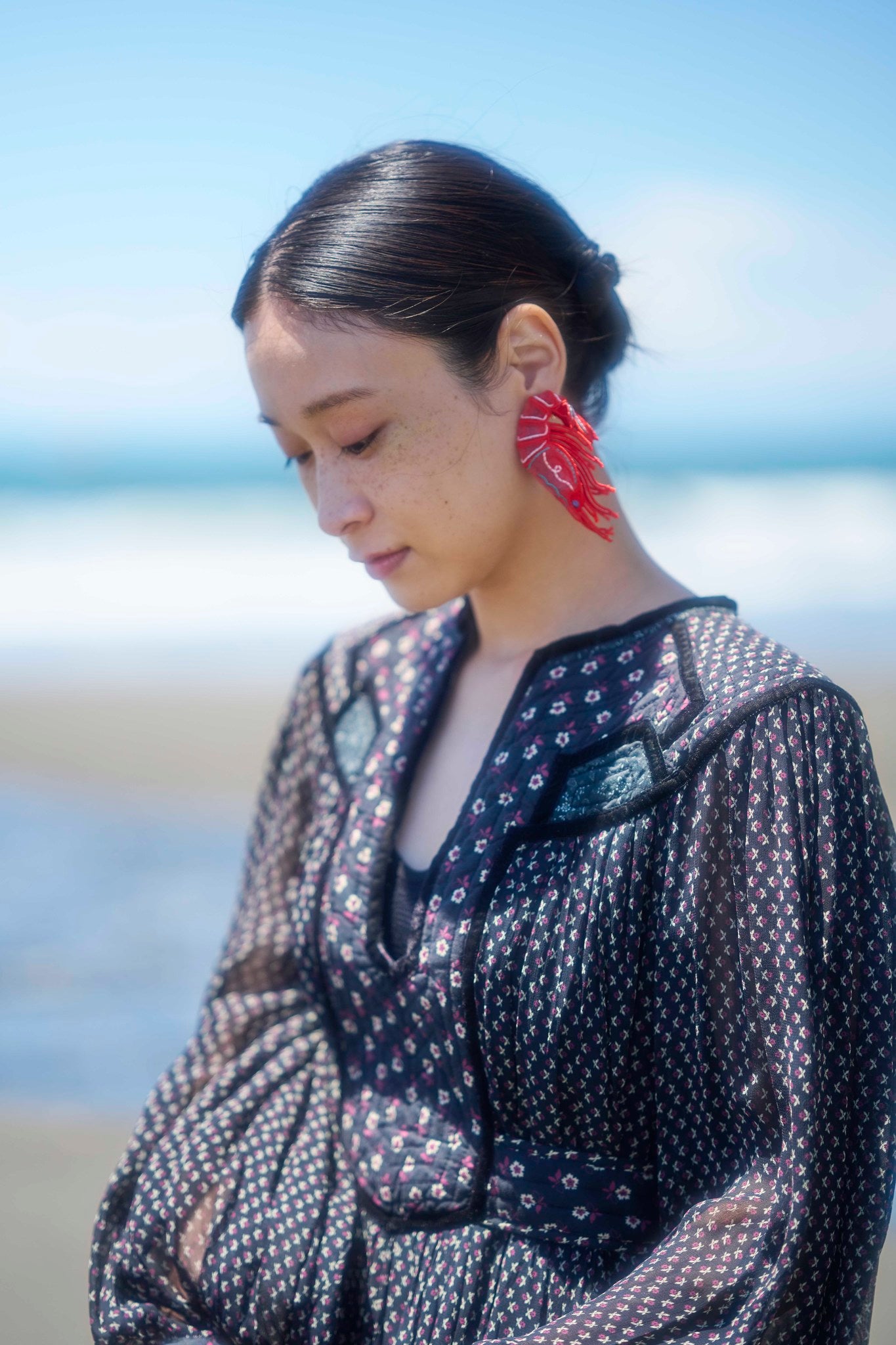 SHRIMPS / EARRING / RED