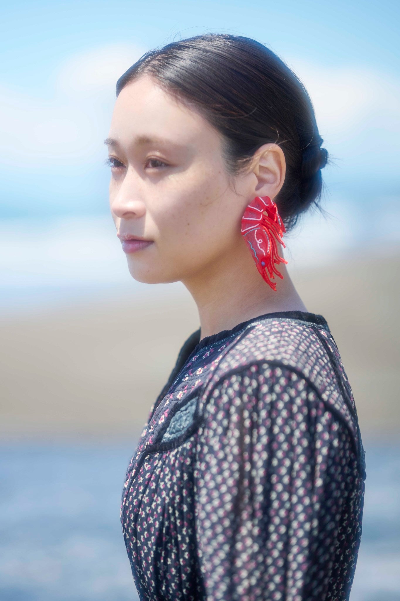 SHRIMPS / EARRING / RED