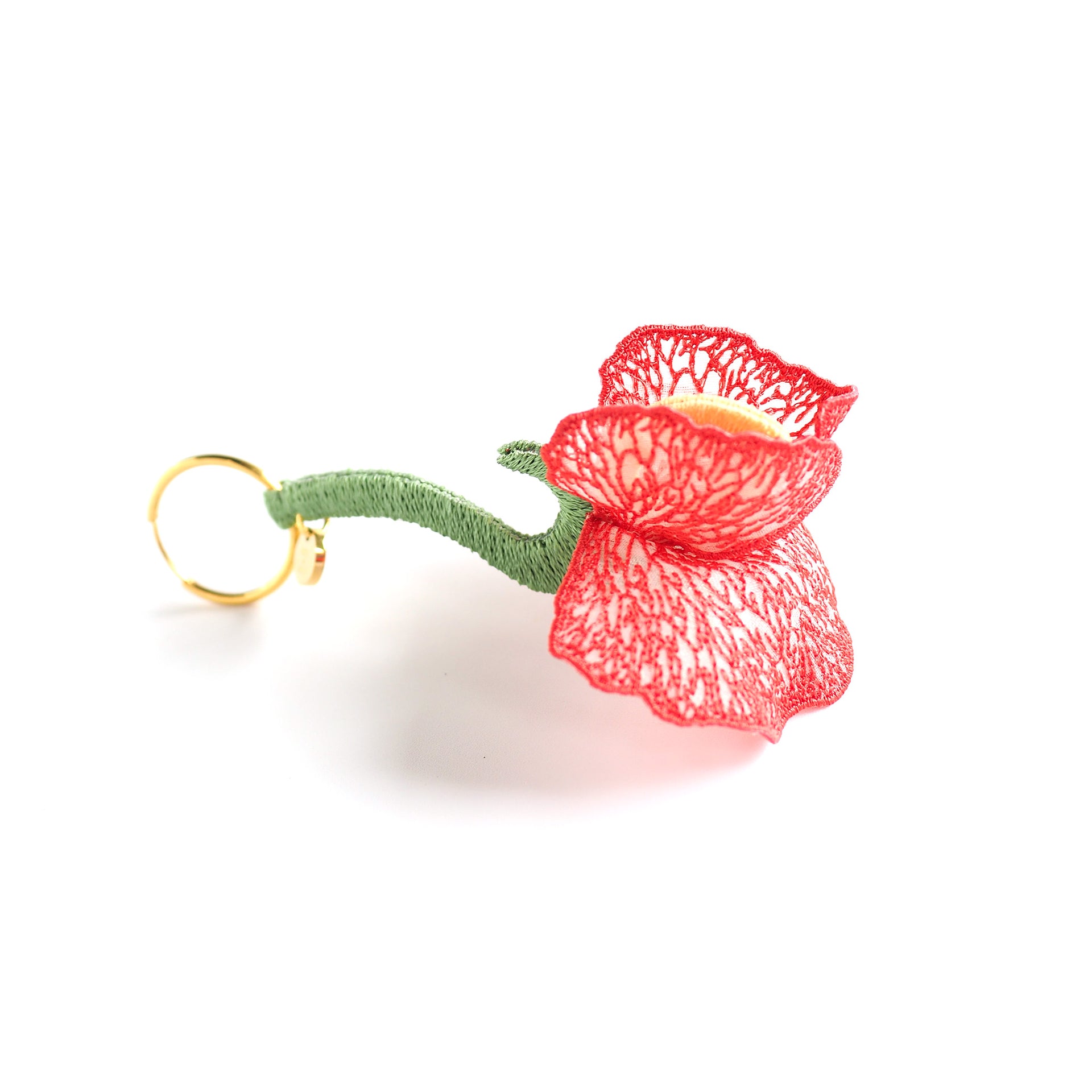 FRAGRANT VINES / SINGLE EARRING / CORAL