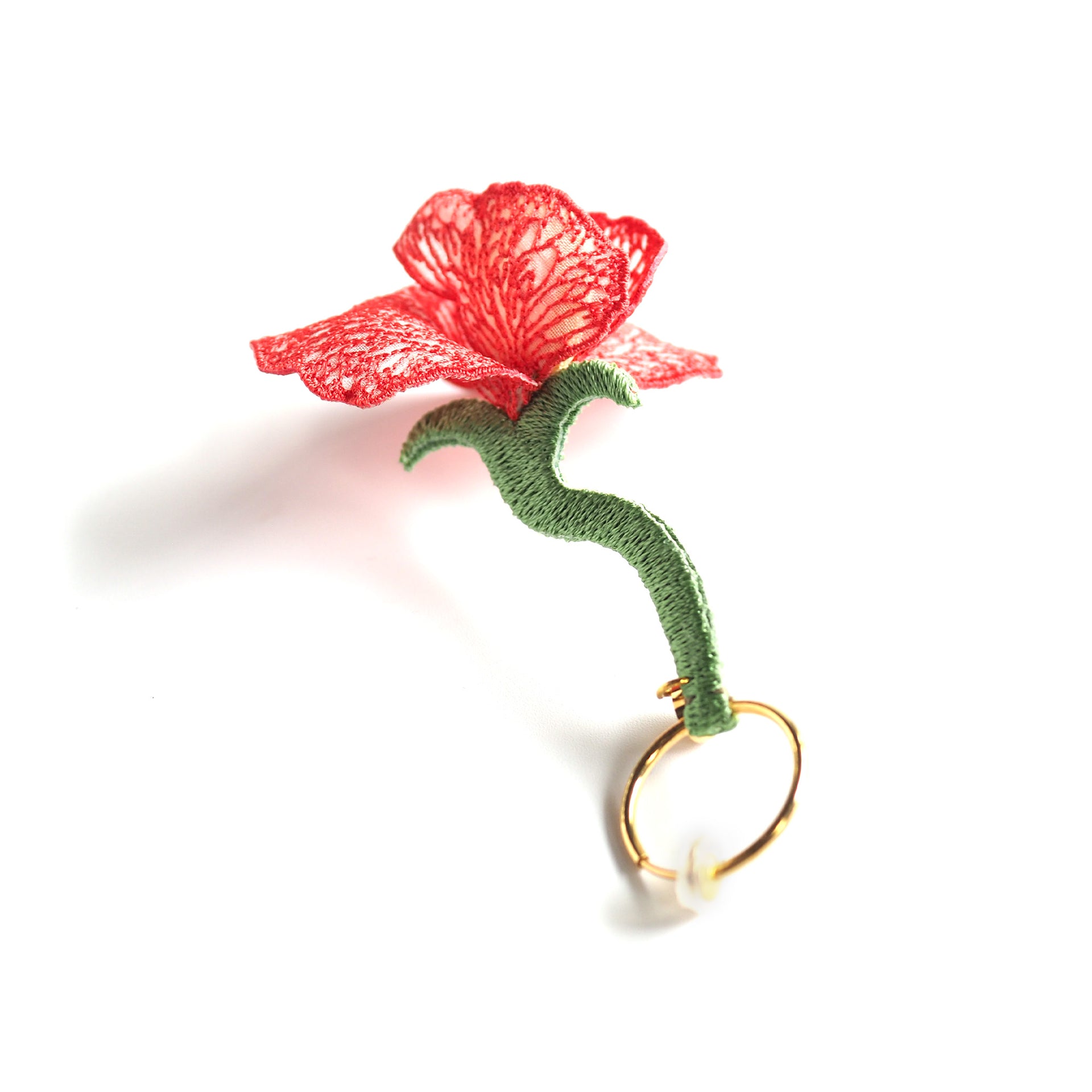 FRAGRANT VINES / SINGLE EARRING / CORAL