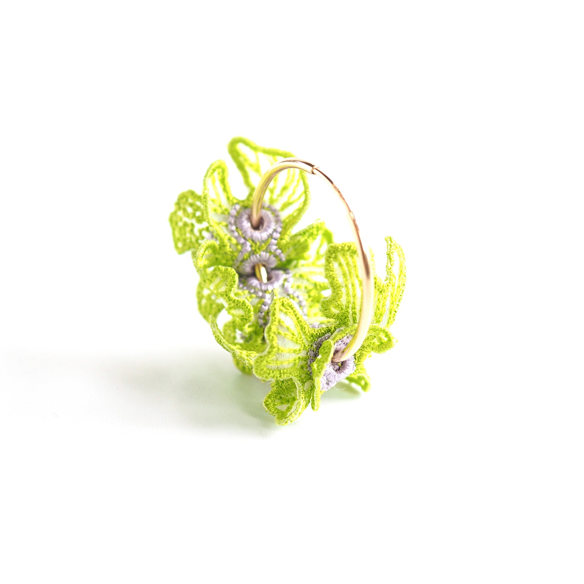 SWELL / SINGLE EARRING / LIME GREEN