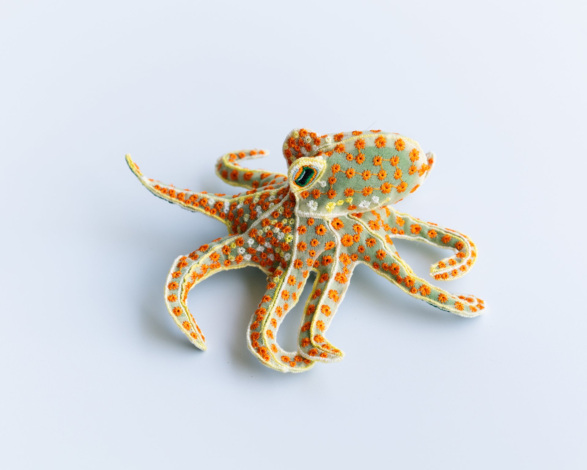 FLORA OCTOPUS / BROOCH / ORANGE