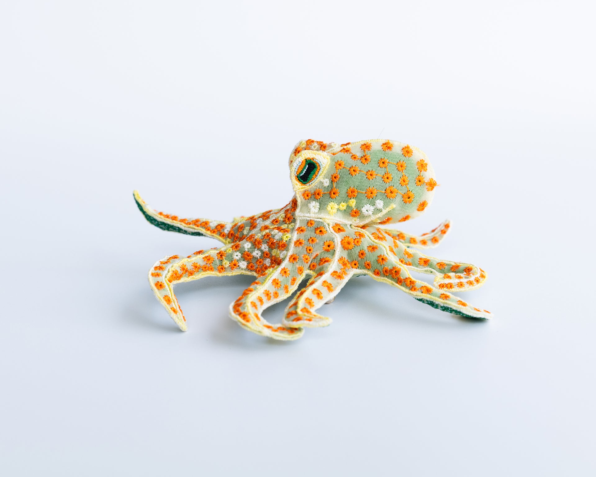 FLORA OCTOPUS / BROOCH / ORANGE