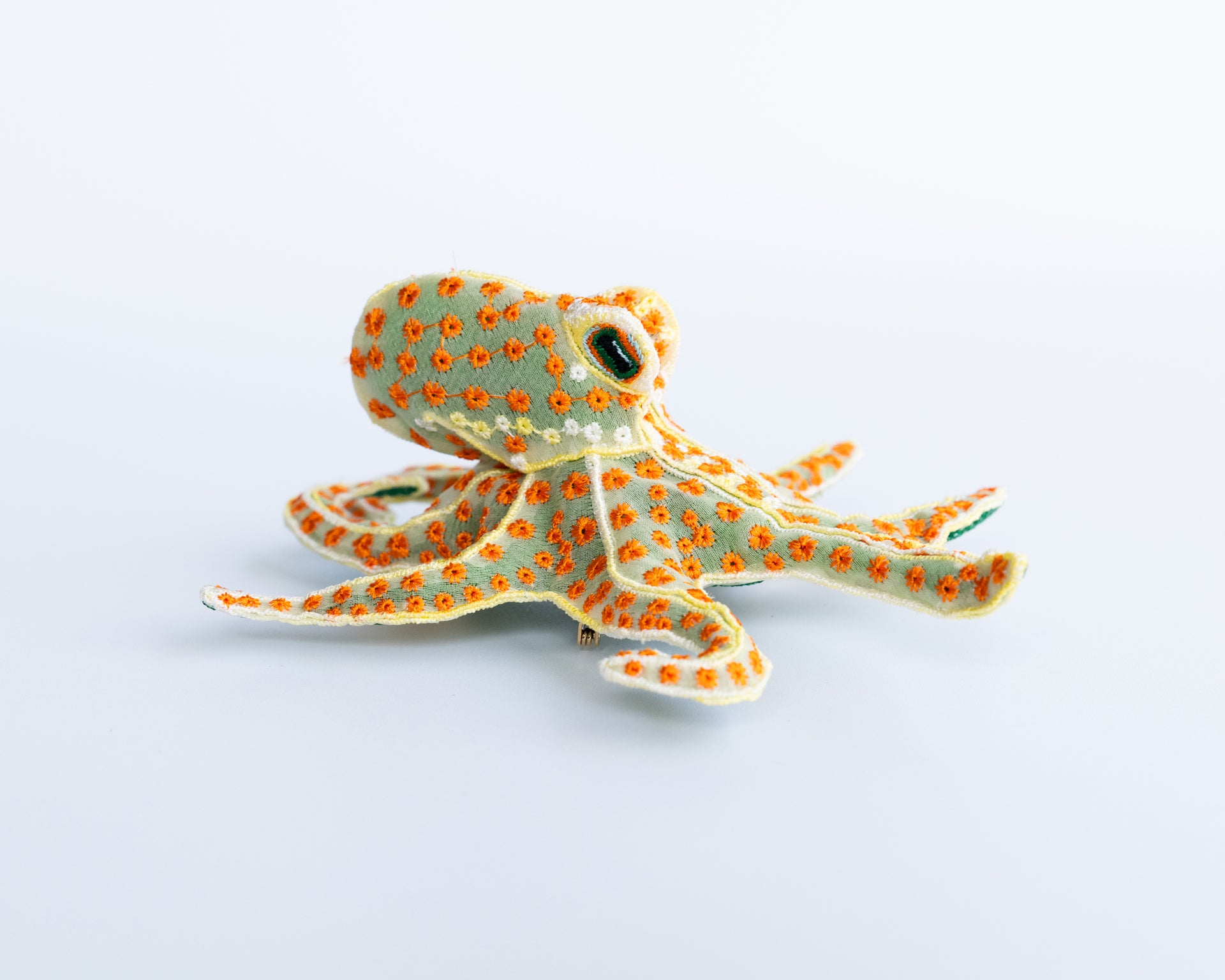 FLORA OCTOPUS / BROOCH / ORANGE
