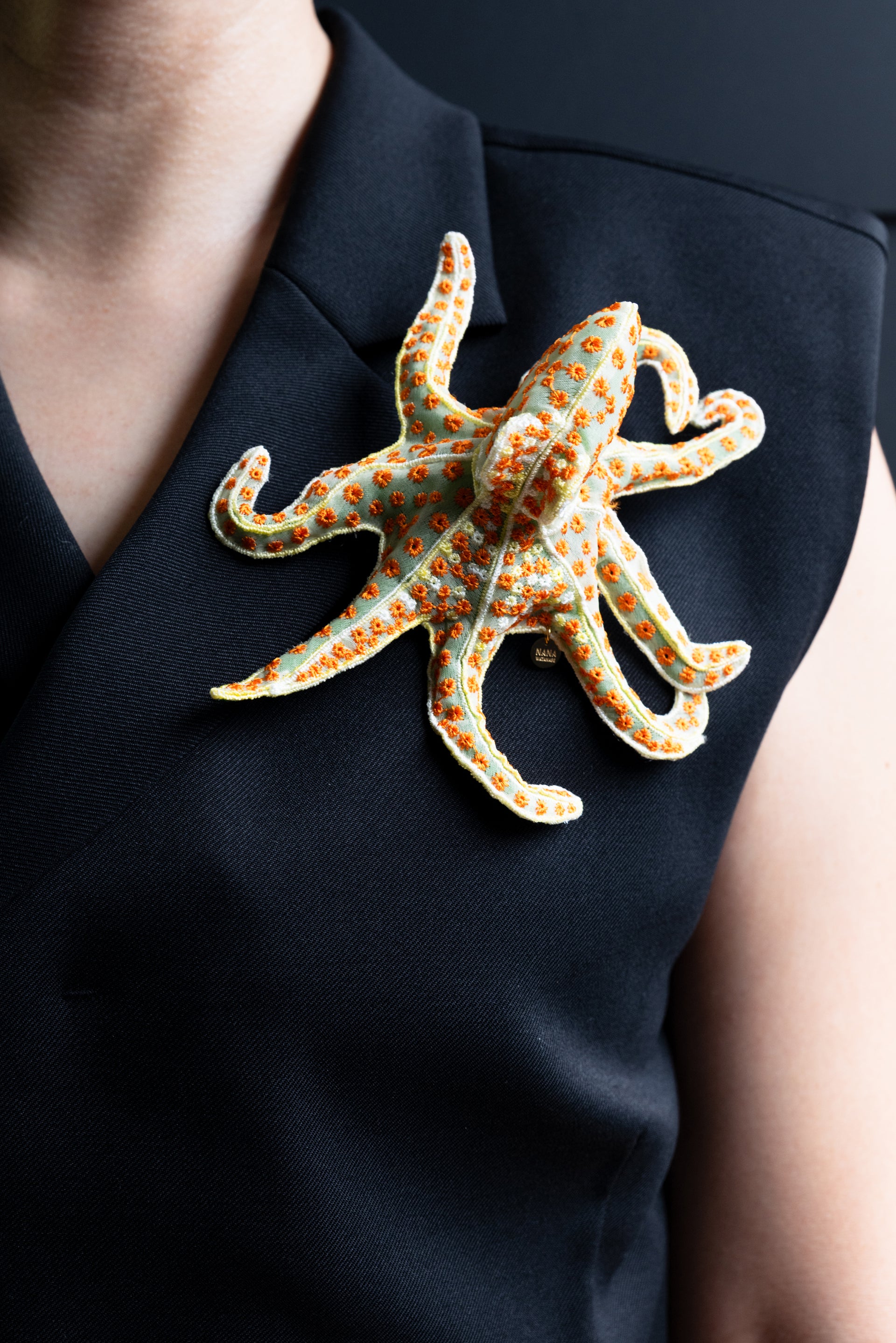 FLORA OCTOPUS / BROOCH / ORANGE