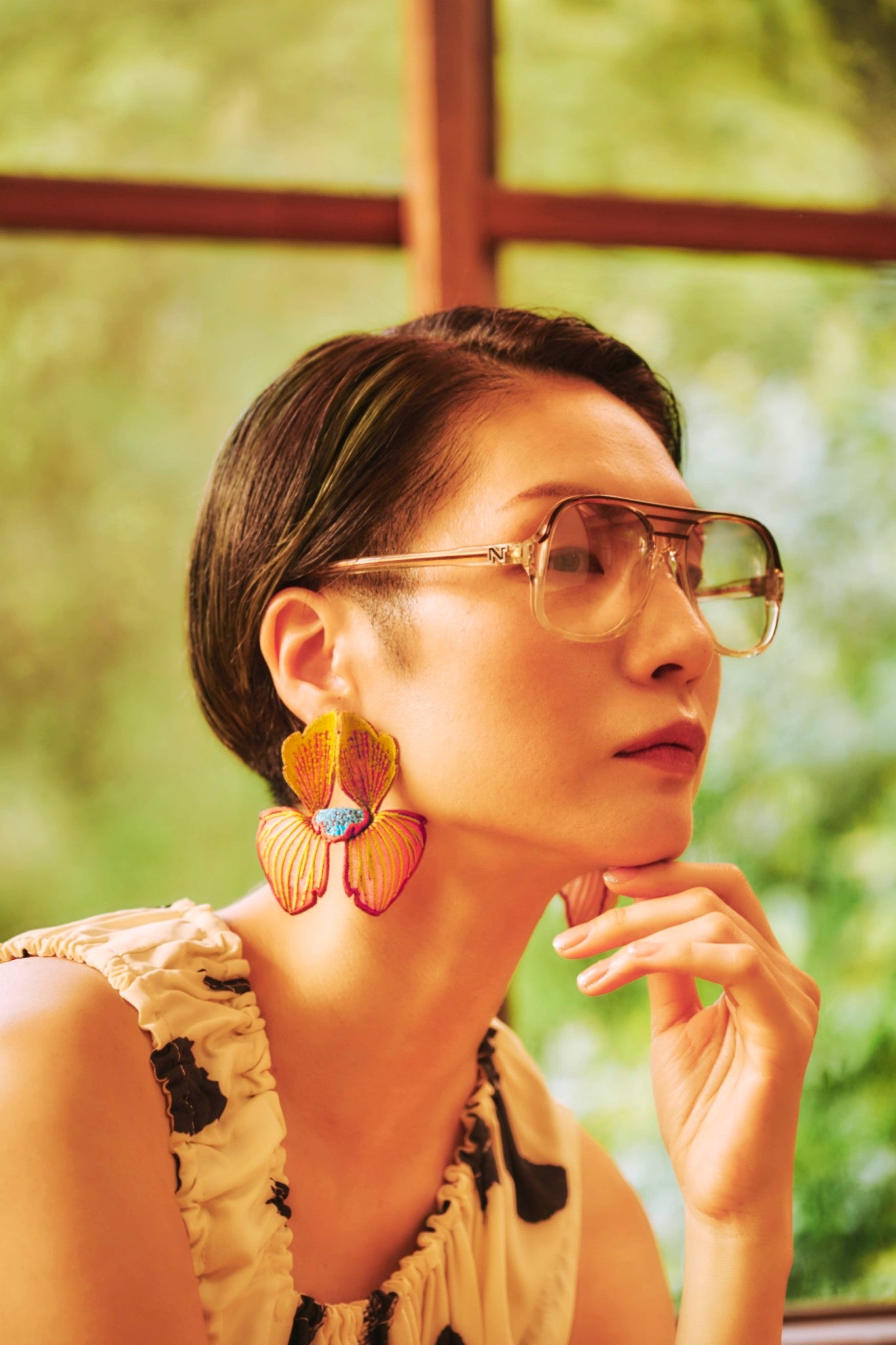 CLICK FLORA / EARRING / YELLOW