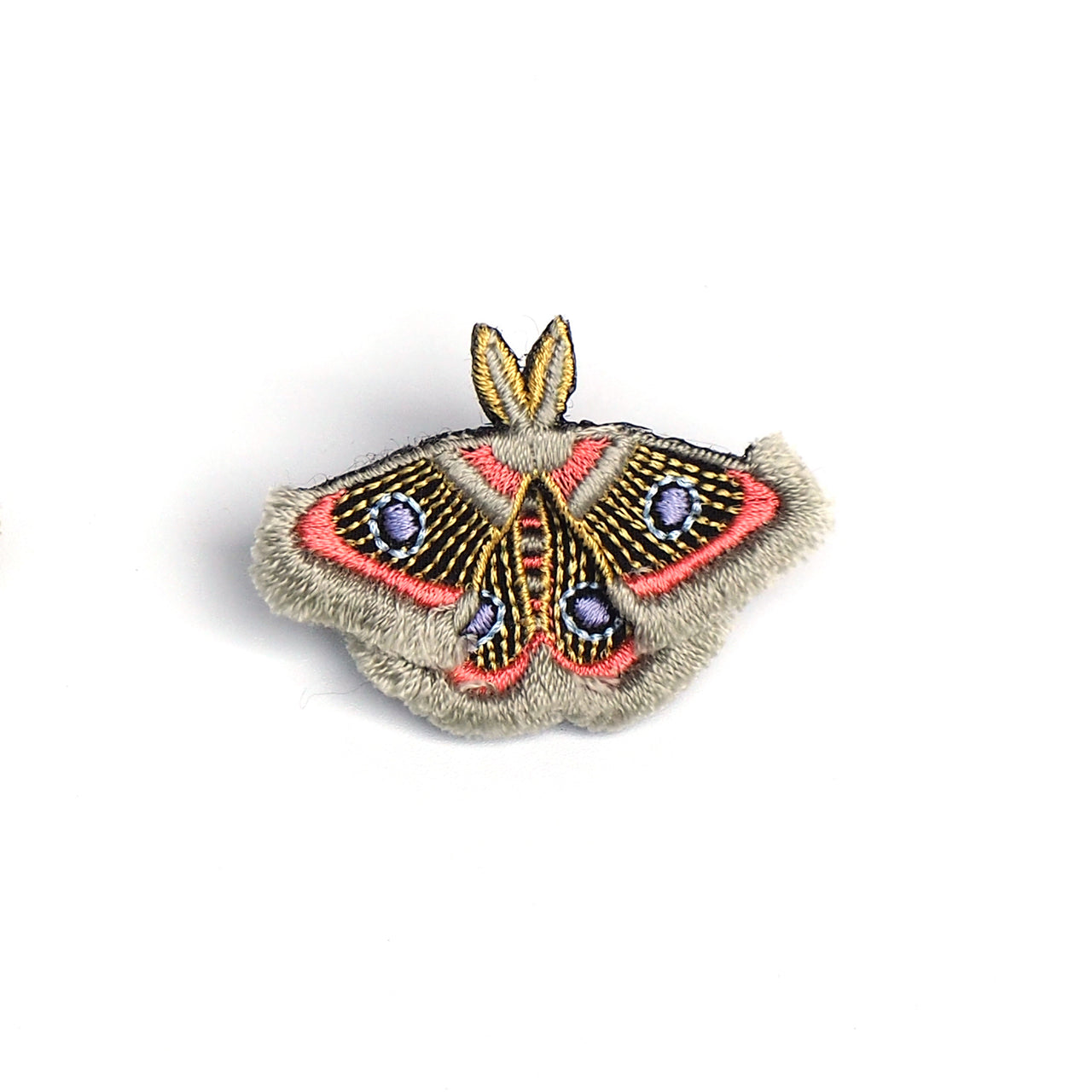 MOTH / EARRING EAR-CLIP / GRAY