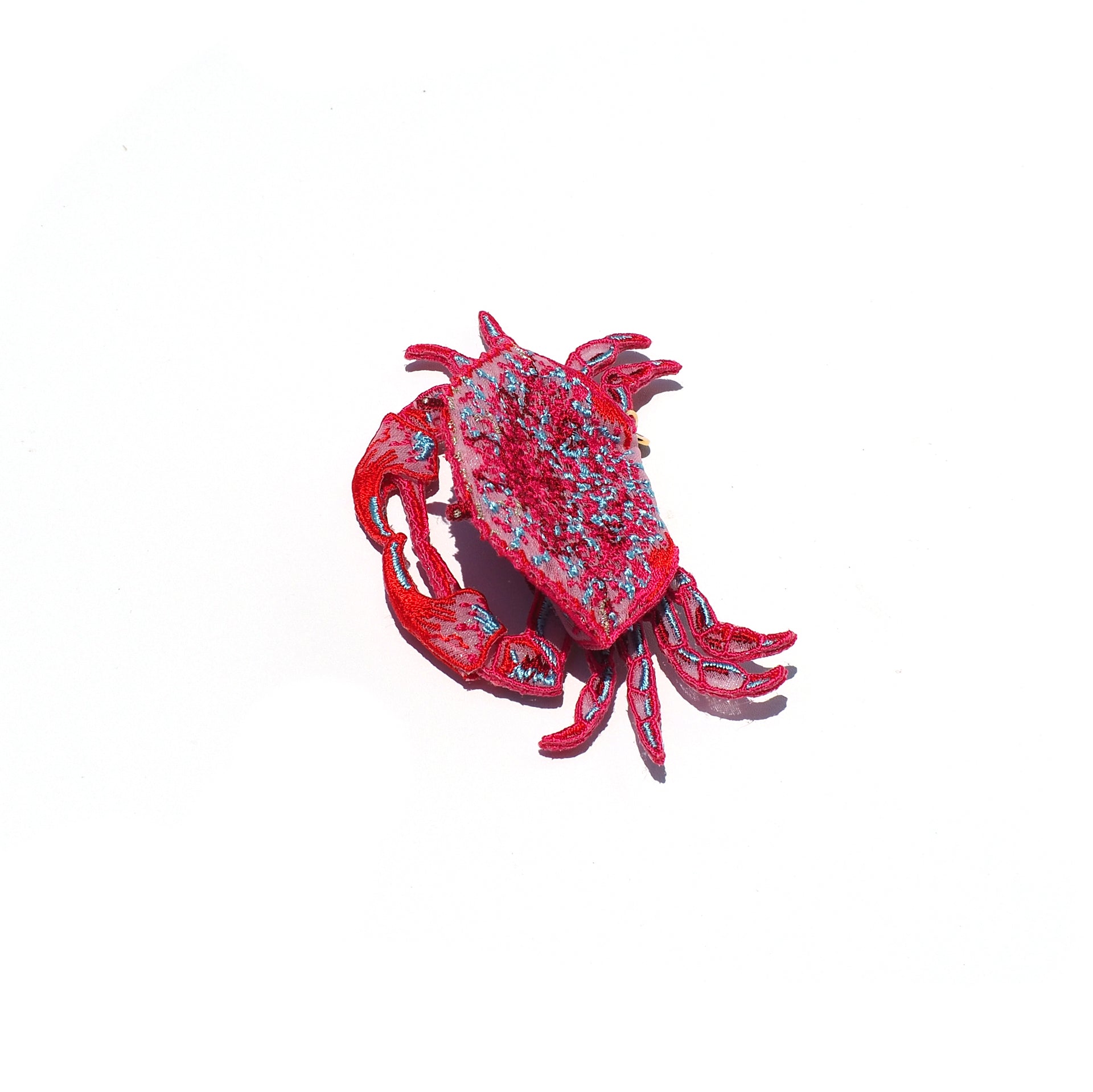 CRAB / BROOCH / RED