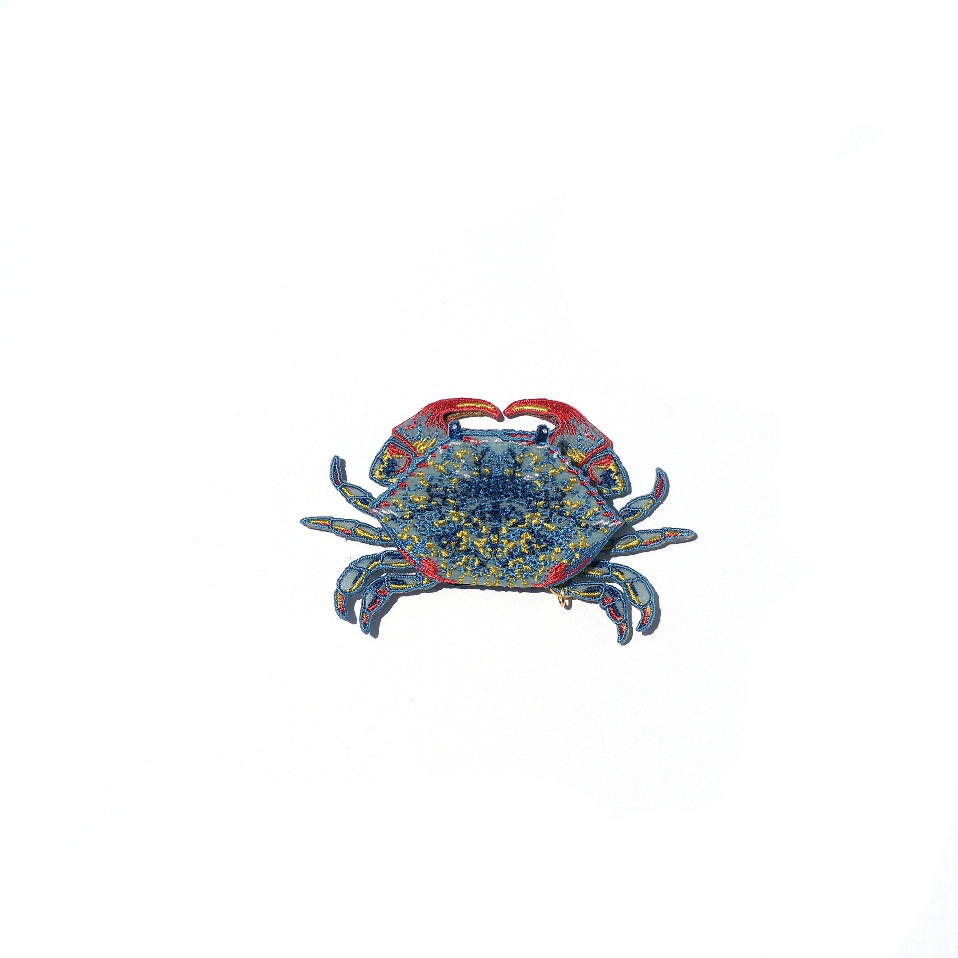 CRAB / BROOCH / BLUE