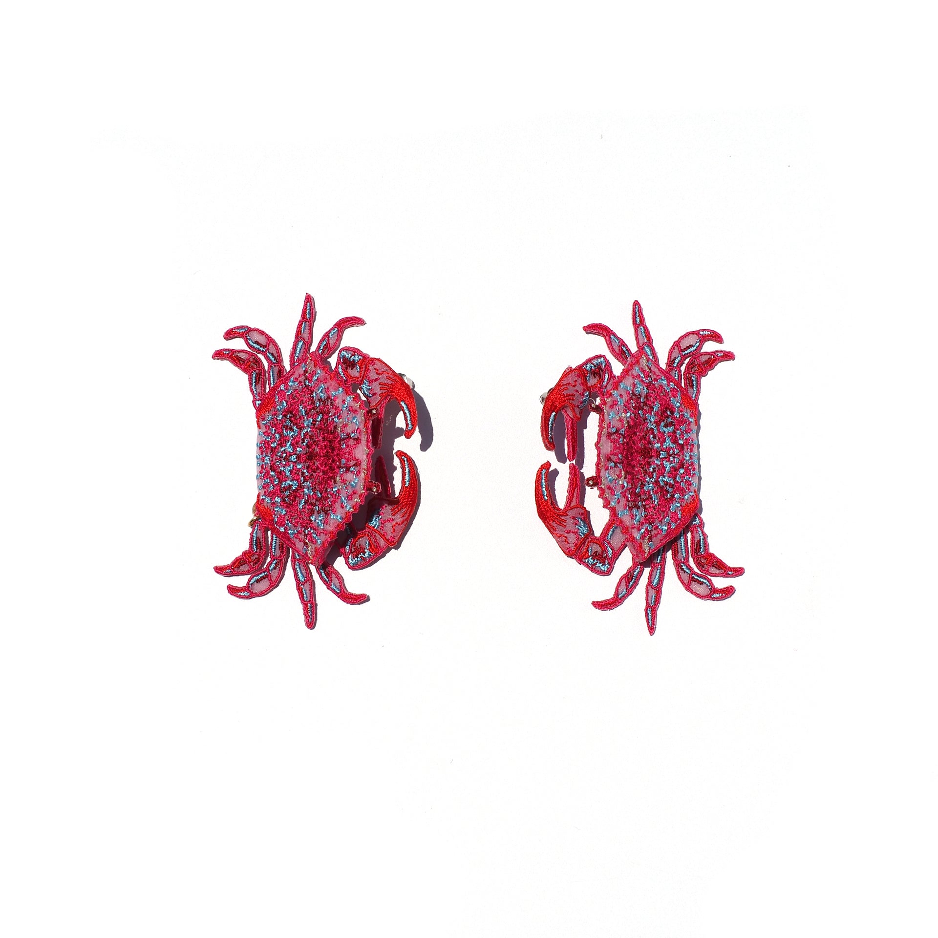 CRAB / EARRING / RED