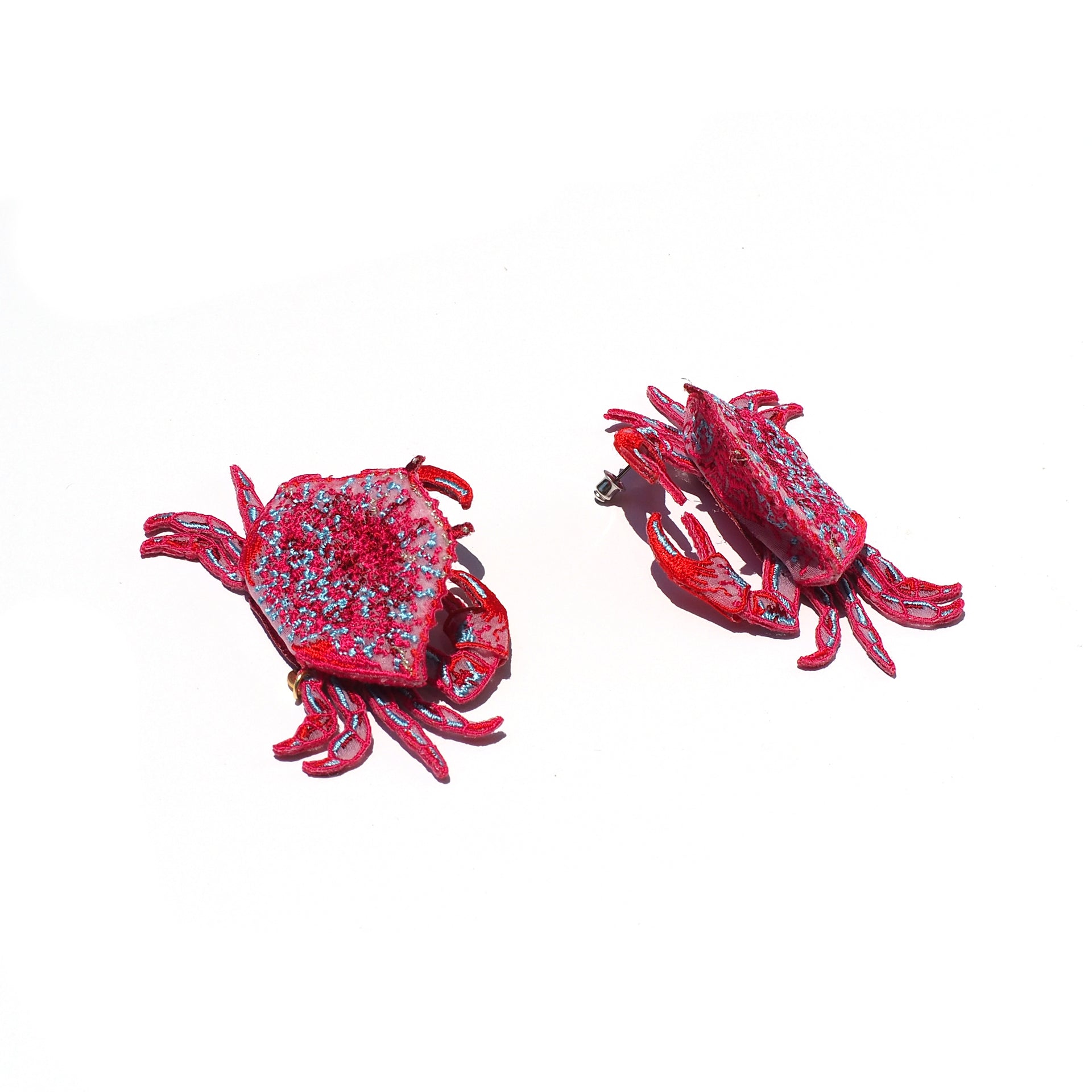 CRAB / EARRING / RED