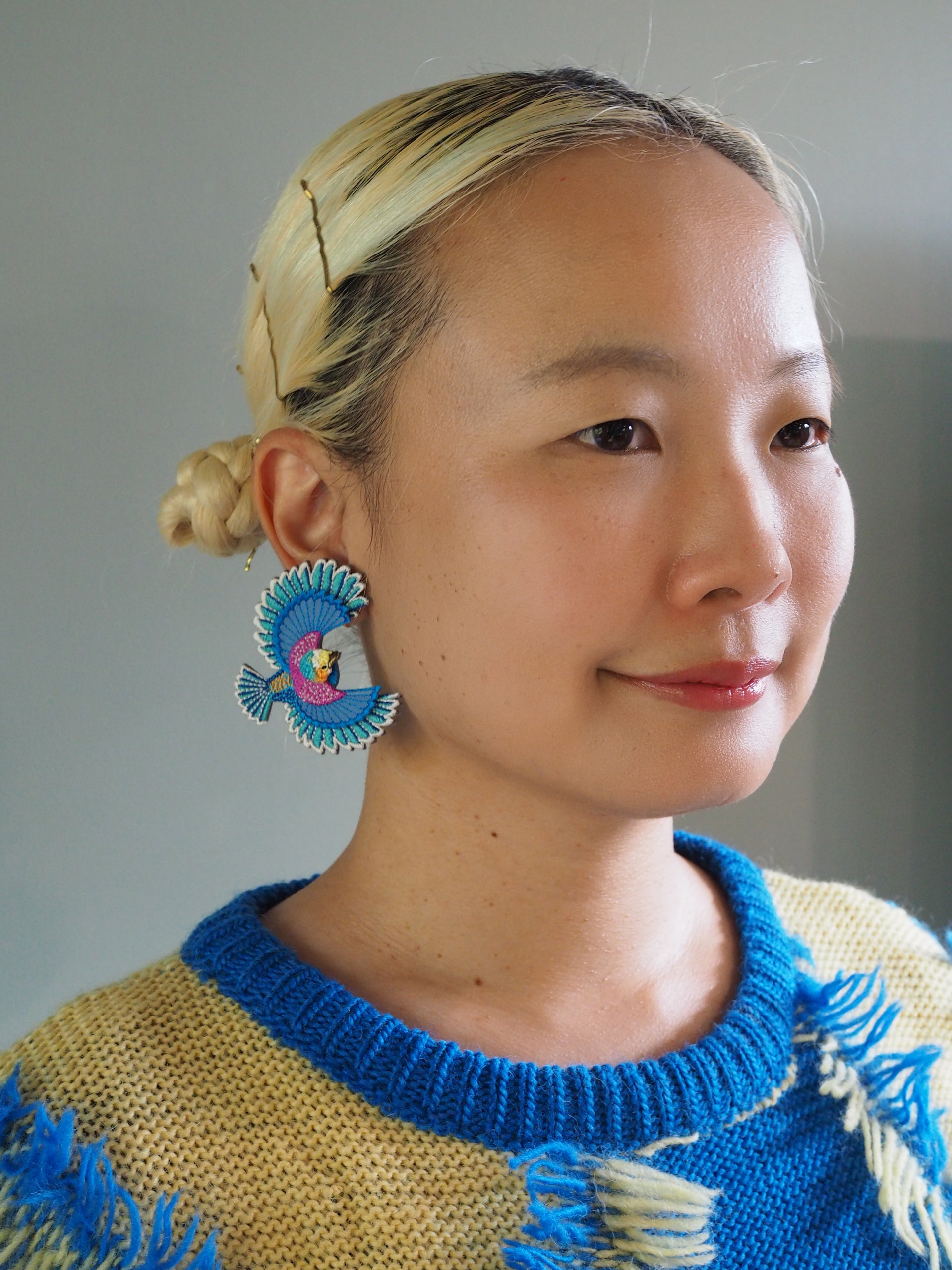 BIRD / EARRINGS / BLUE