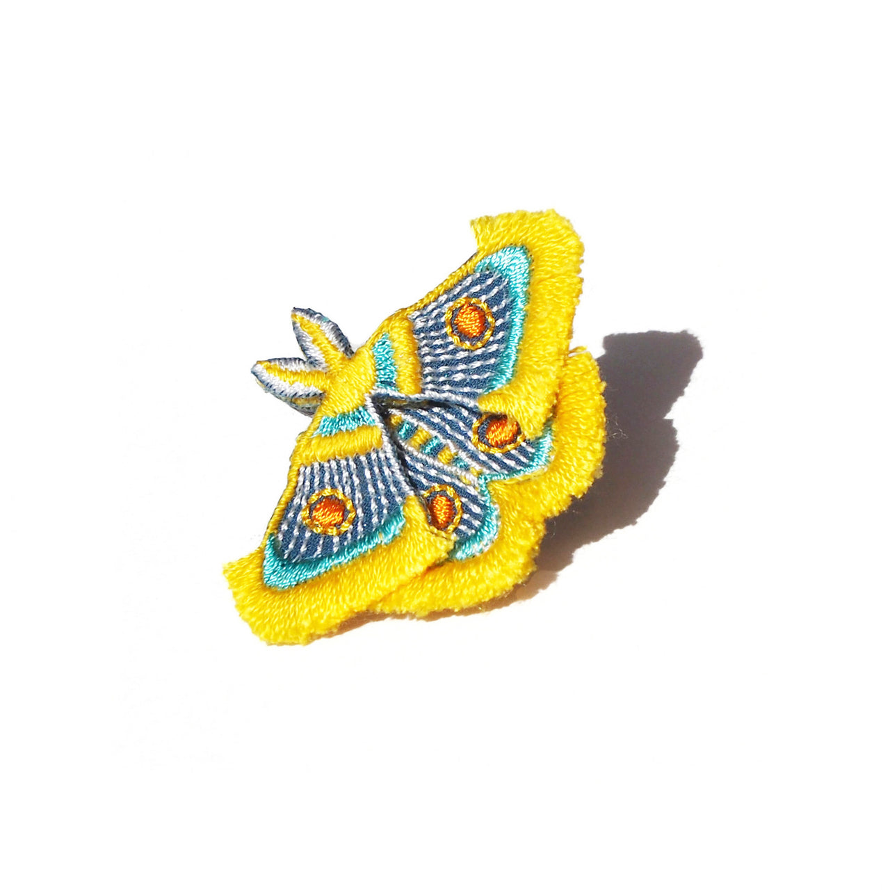 MOTH / EARRING EAR-CLIP / YELLOW