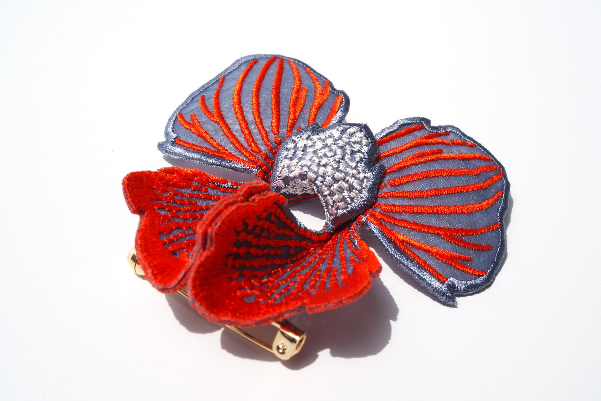 CLICK FLORA / BROOCH /  ORANGE