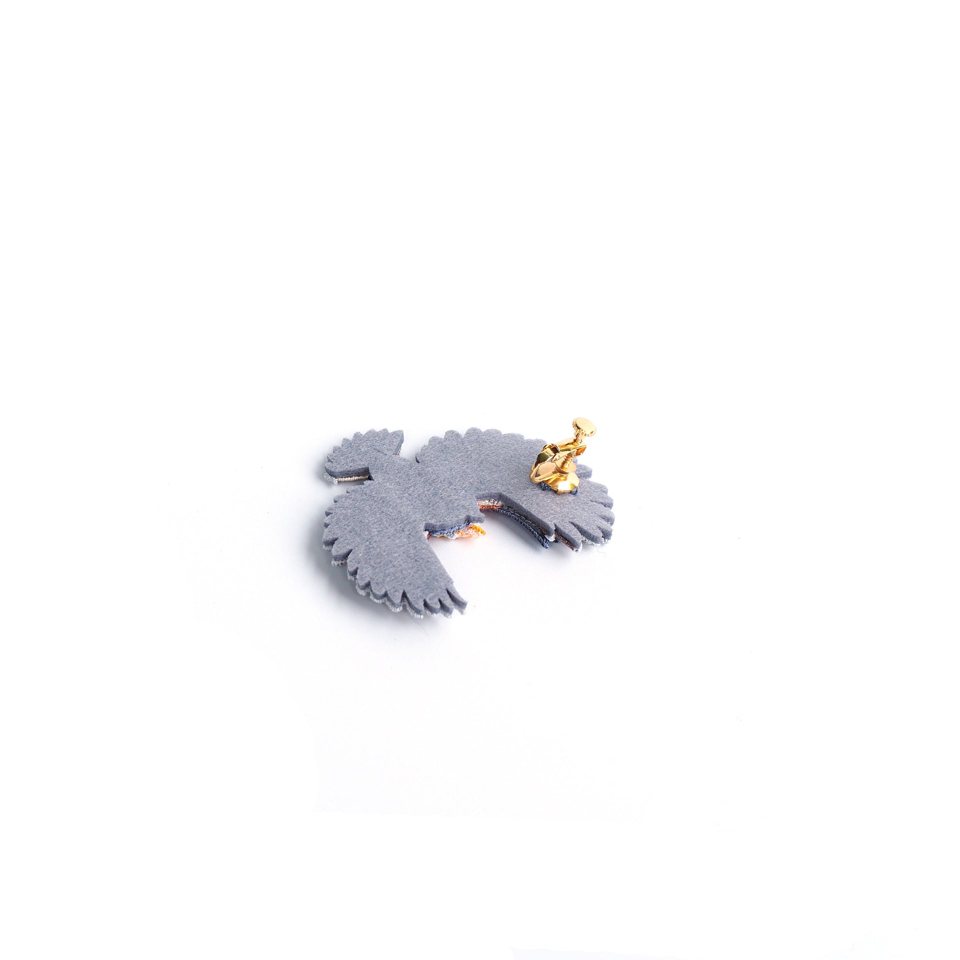 BIRD / EARRINGS / GRAY