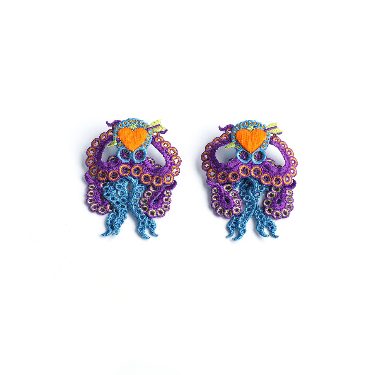 OCTOPUS / EARRINGS / PURPLE