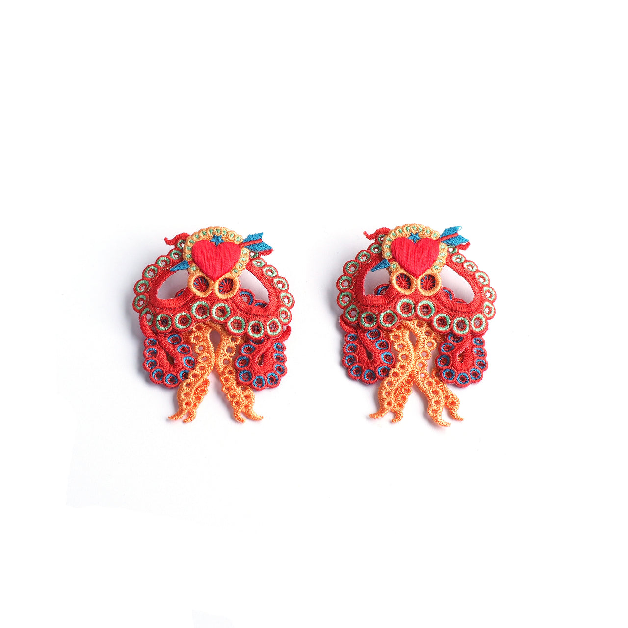 OCTOPUS / EARRINGS / ORANGE