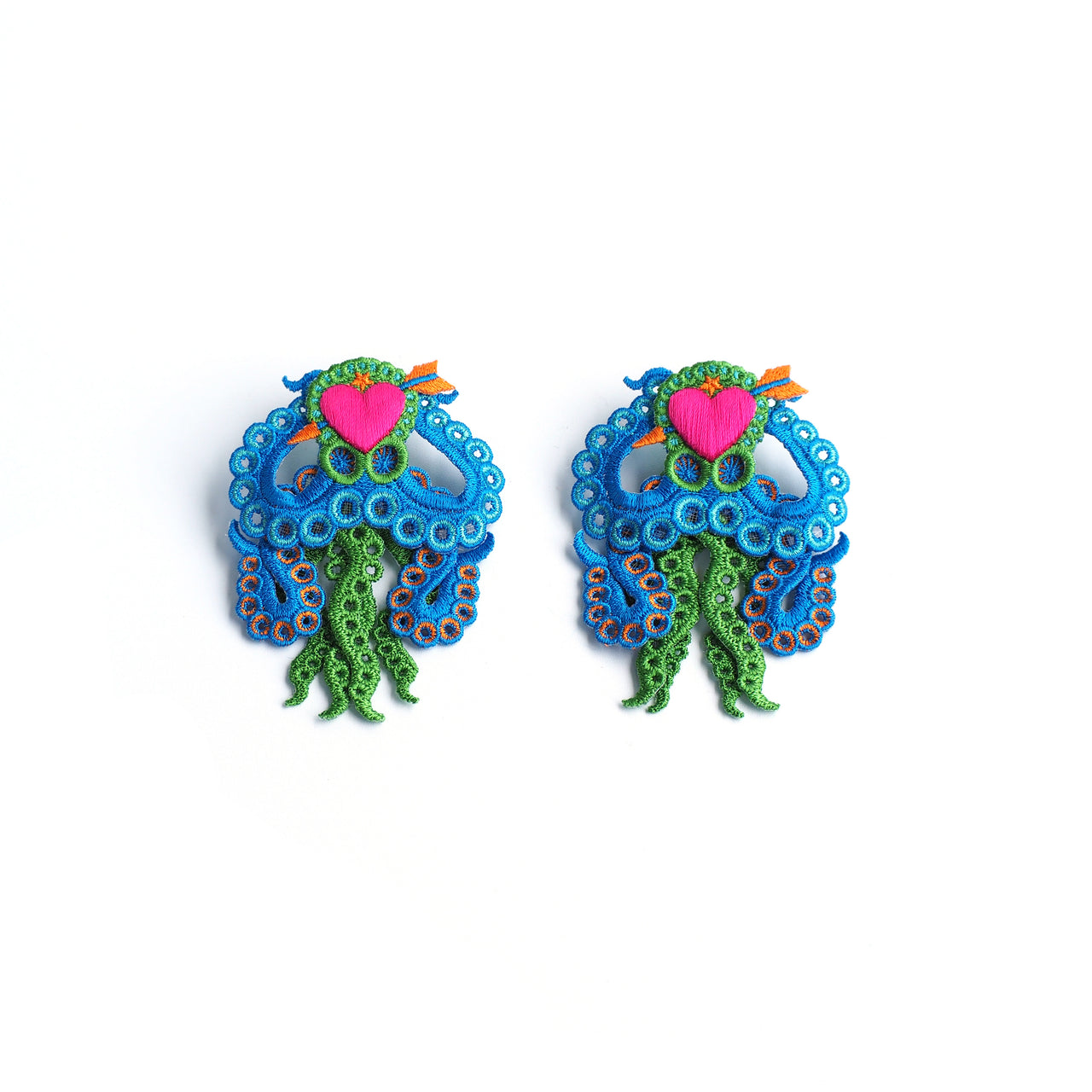 OCTOPUS / EARRINGS /  BLUE