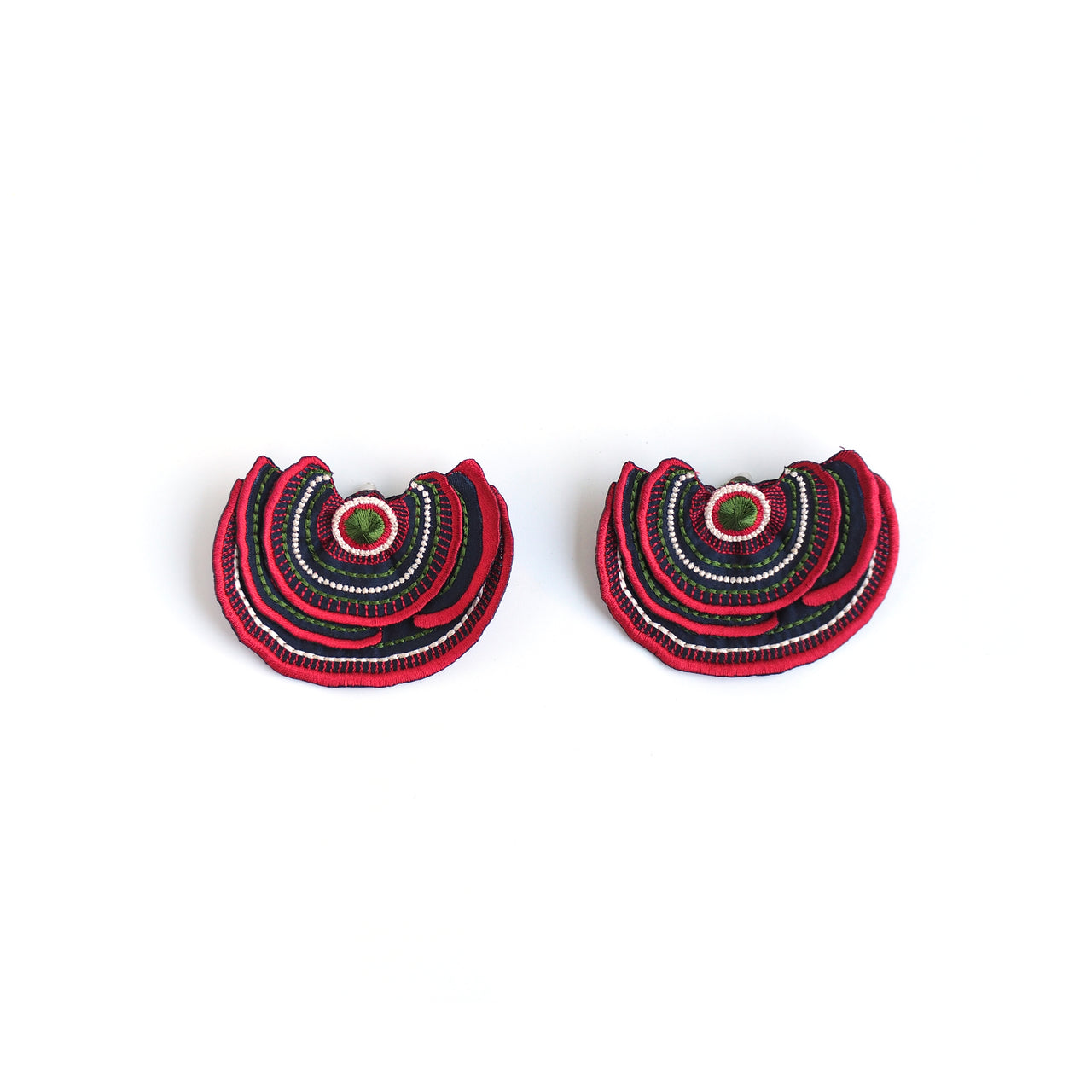 TURKEY TAIL / EARRINGS / RED