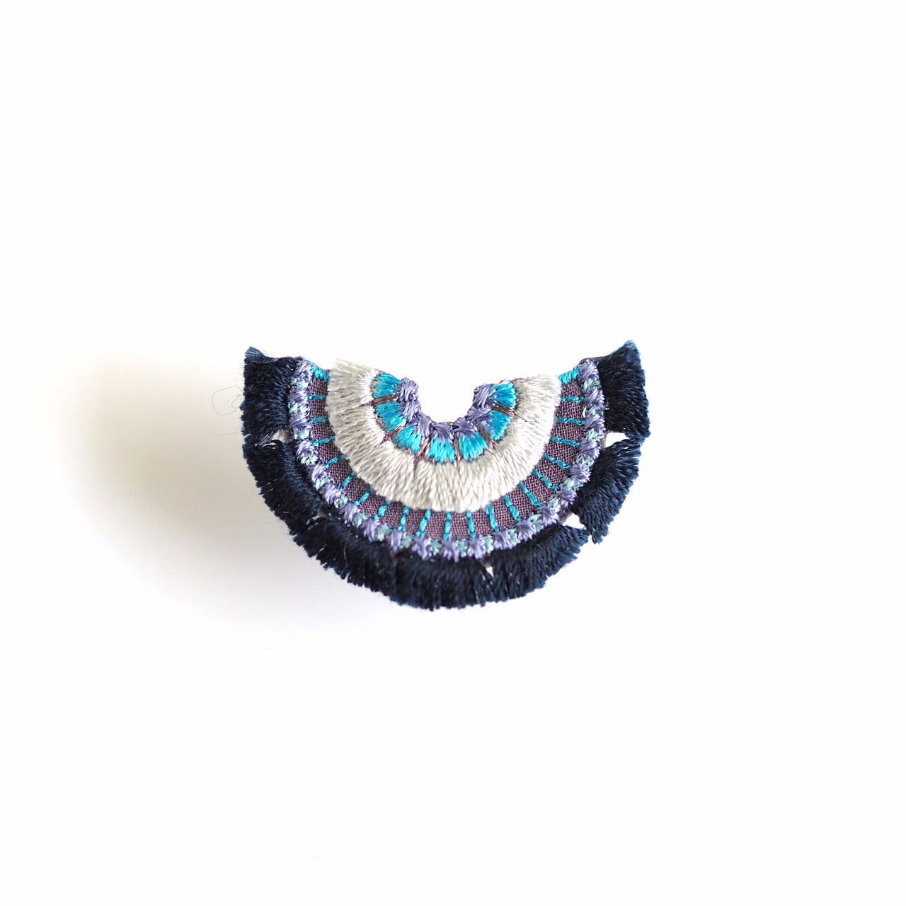 BLOOM / EARRING EAR-CLIP / NAVY