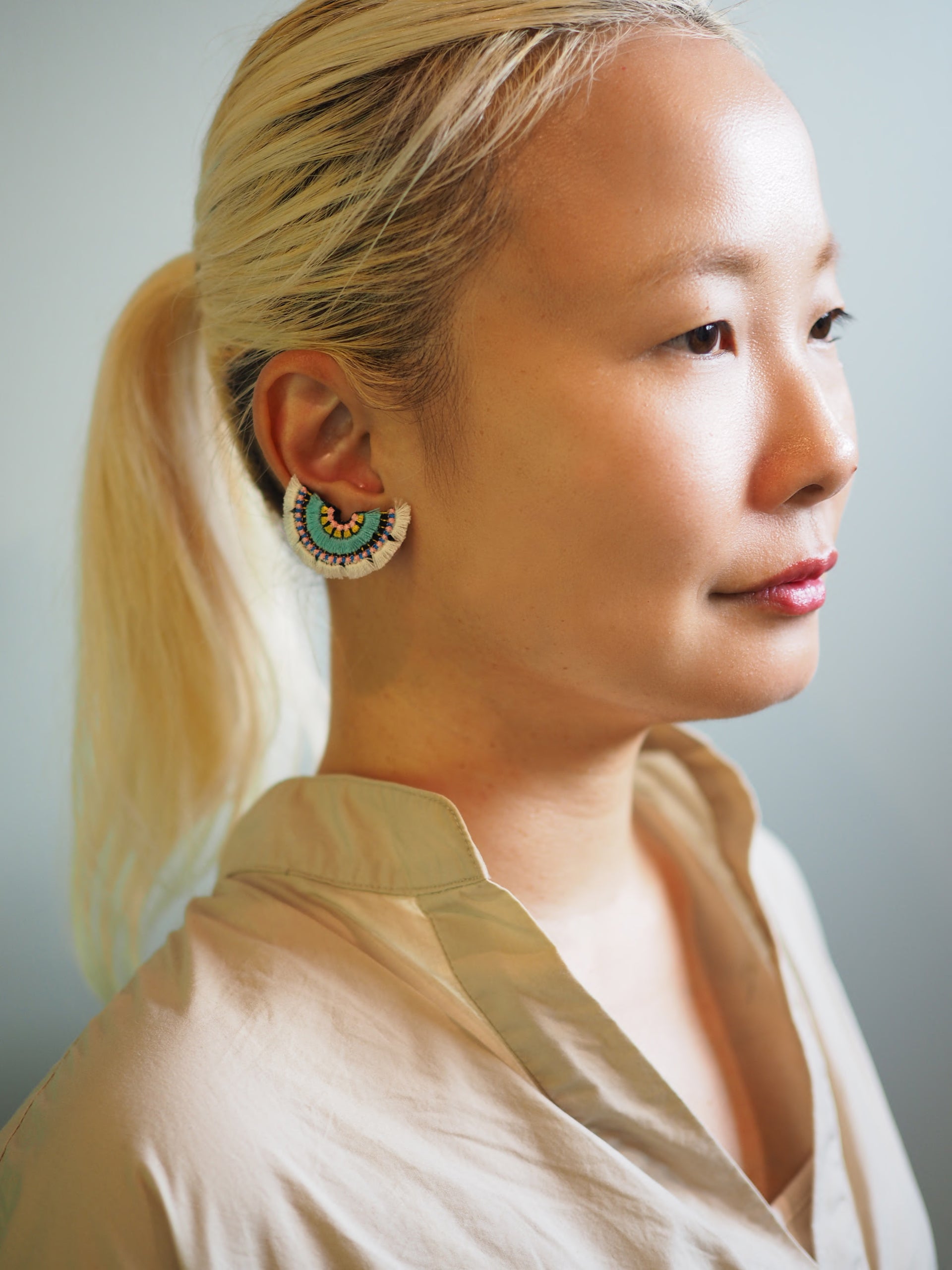 BLOOM / EARRING EAR-CLIP / IVORY