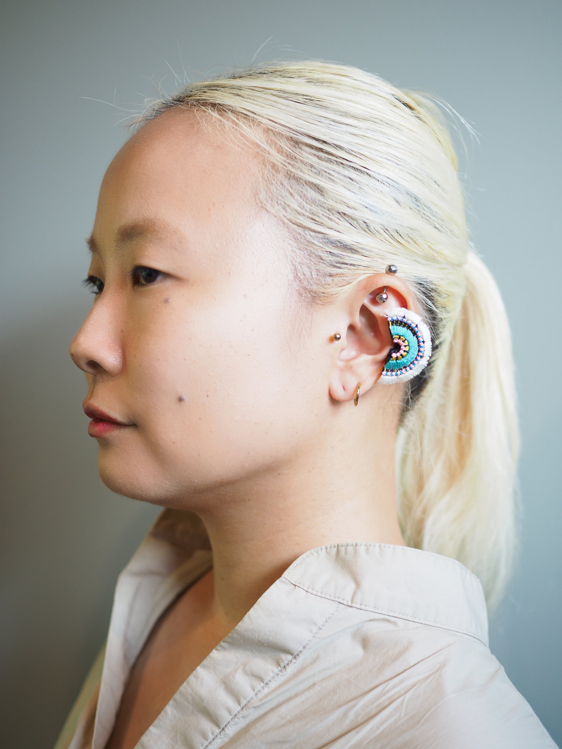 BLOOM / EARRING EAR-CLIP / IVORY