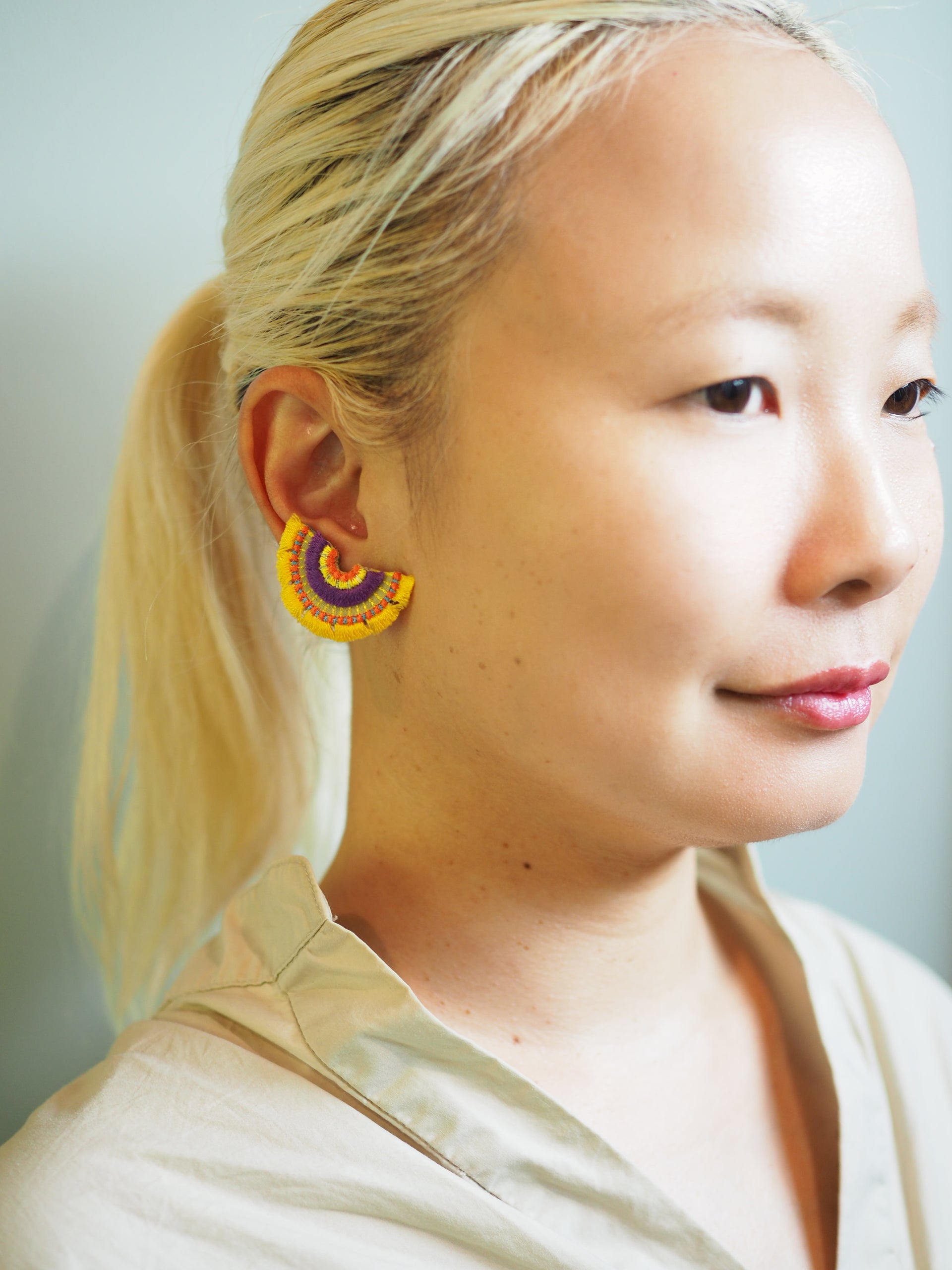 BLOOM / EARRING EAR-CLIP / YELLOW