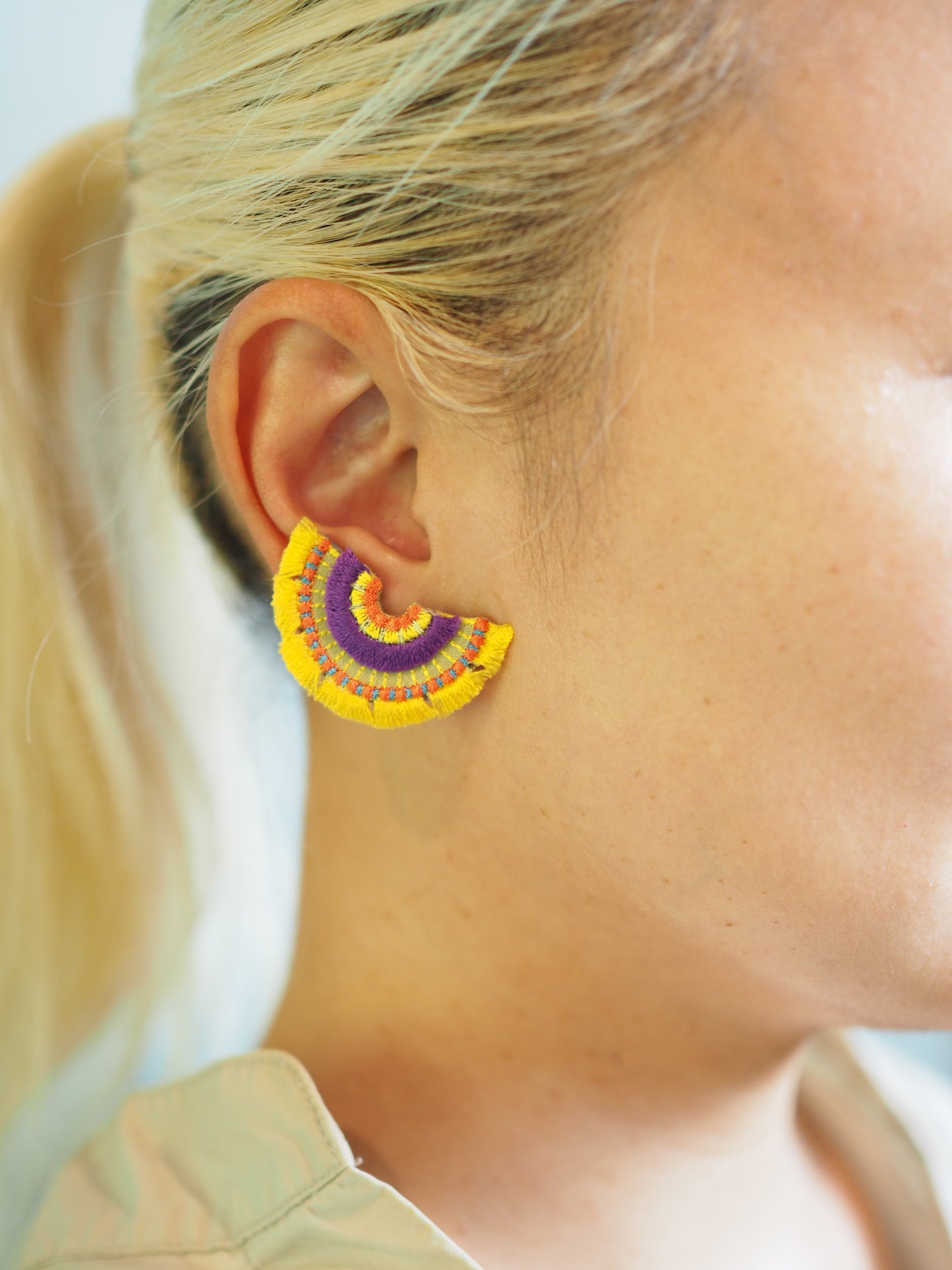 BLOOM / EARRING EAR-CLIP / YELLOW