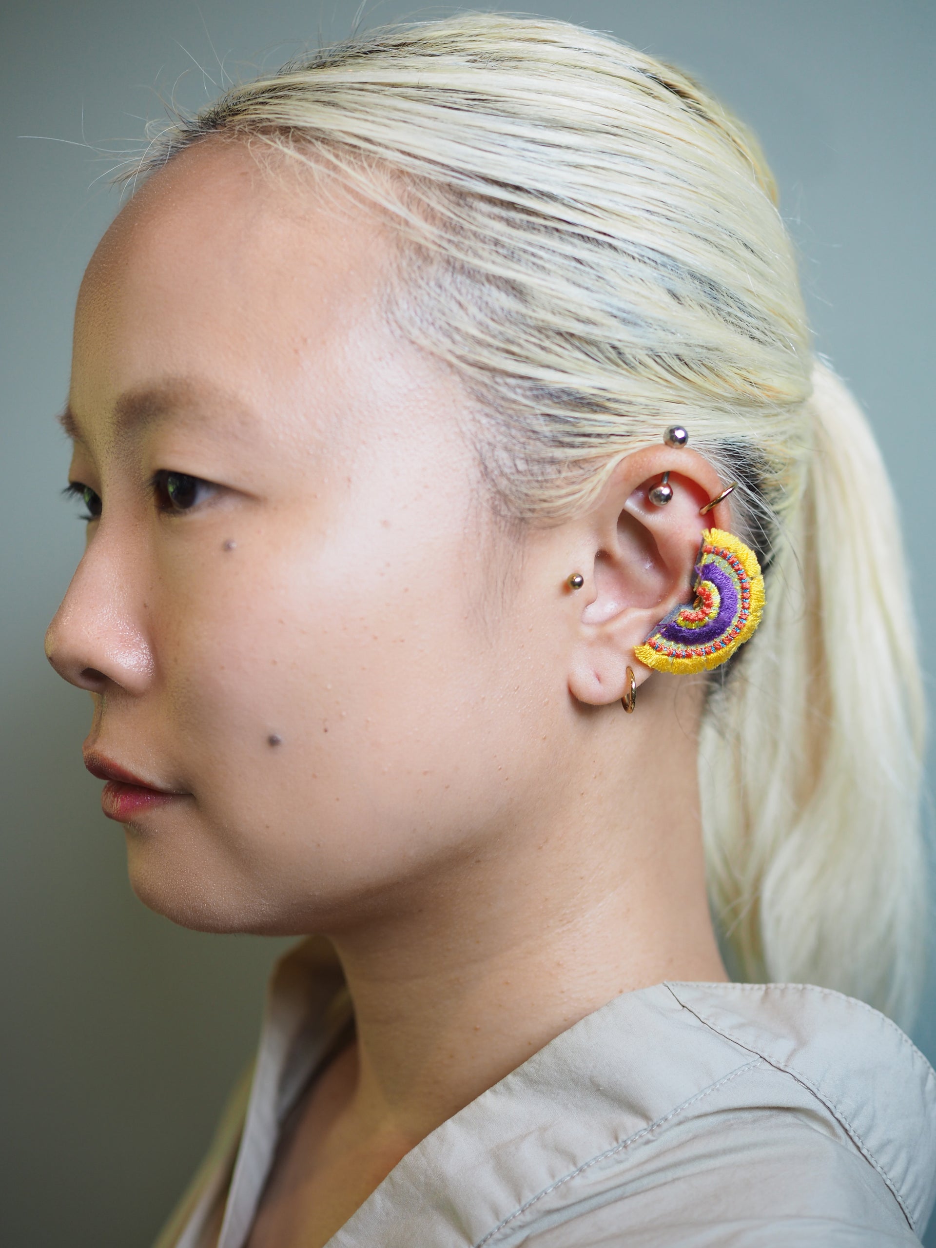 BLOOM / EARRING EAR-CLIP / YELLOW
