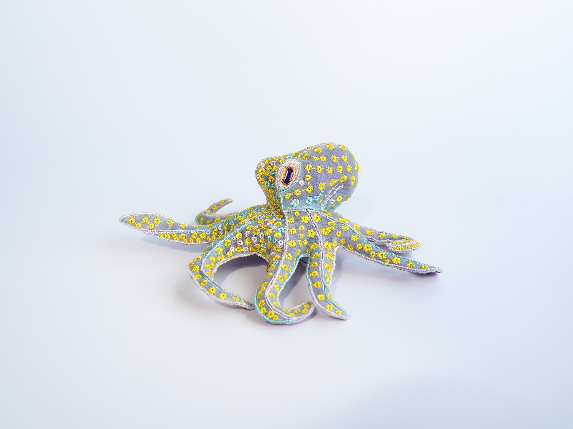 FLORA OCTOPUS / BROOCH / YELLOW