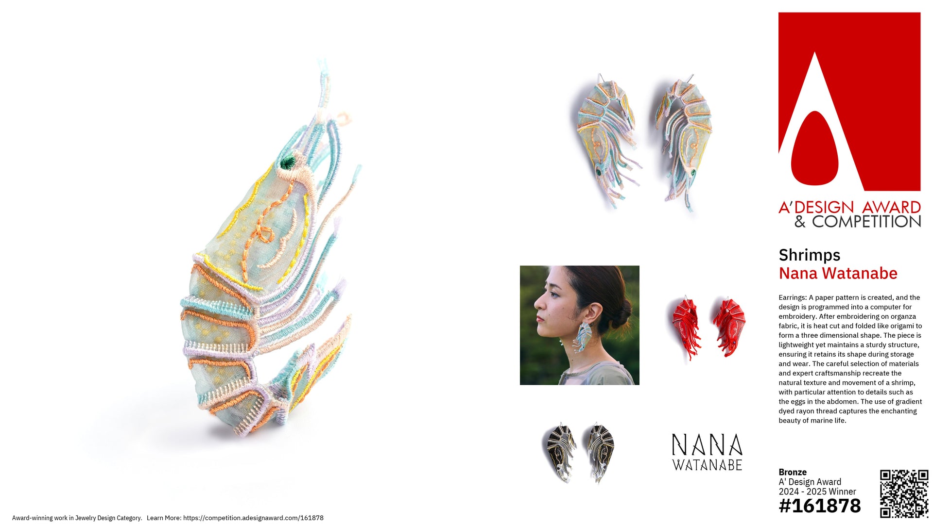 SHRIMPS / EARRINGS / BLACK