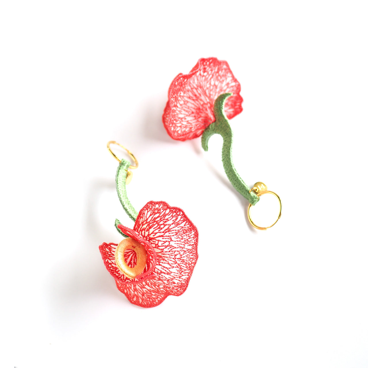 FRAGRANT VINES / EARRINGS / CORAL