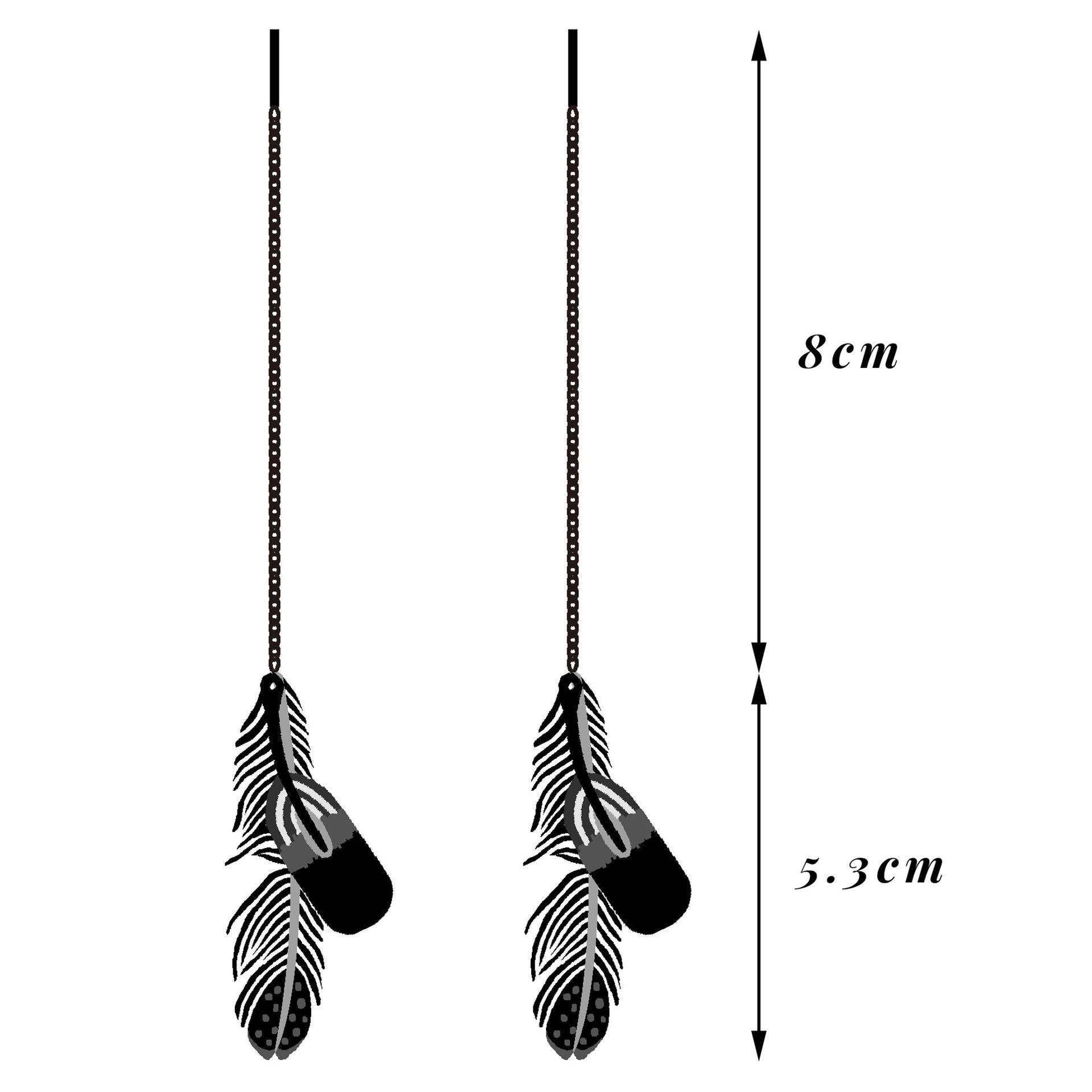 PLUME / EARRINGS / BLACK