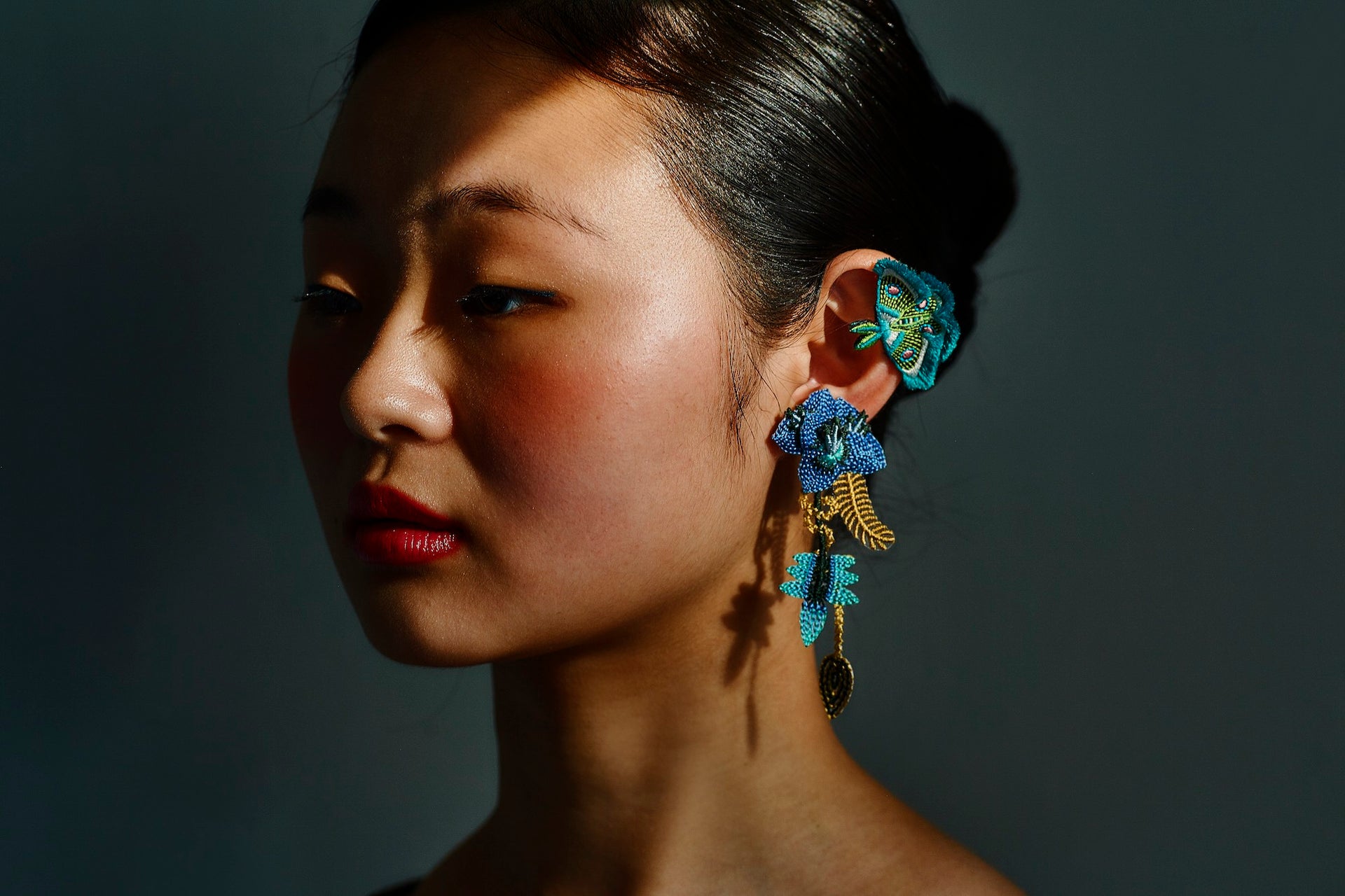 GARDEN / EARRINGS / DENIM