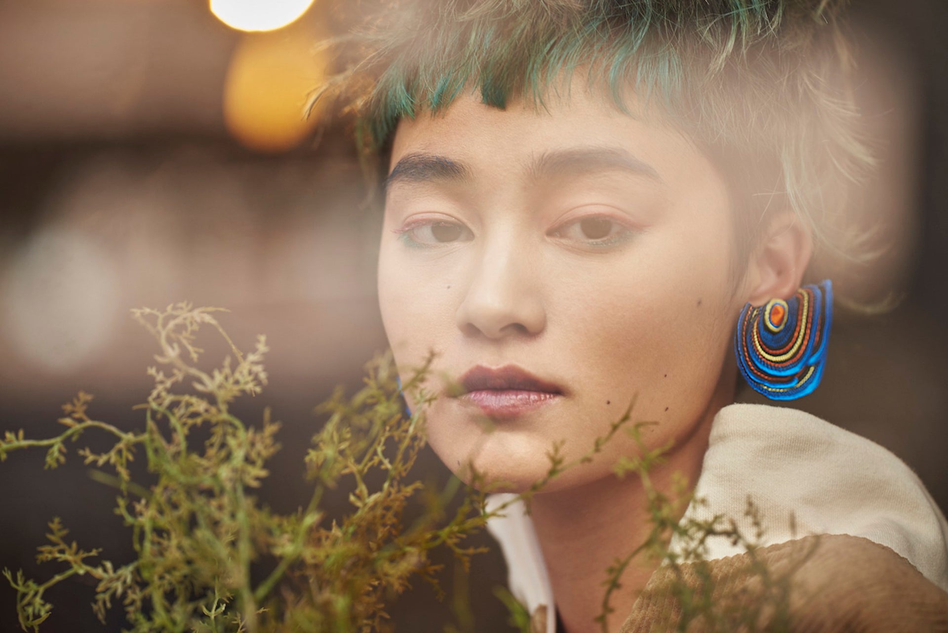 TURKEY TAIL / EARRINGS / BLUE