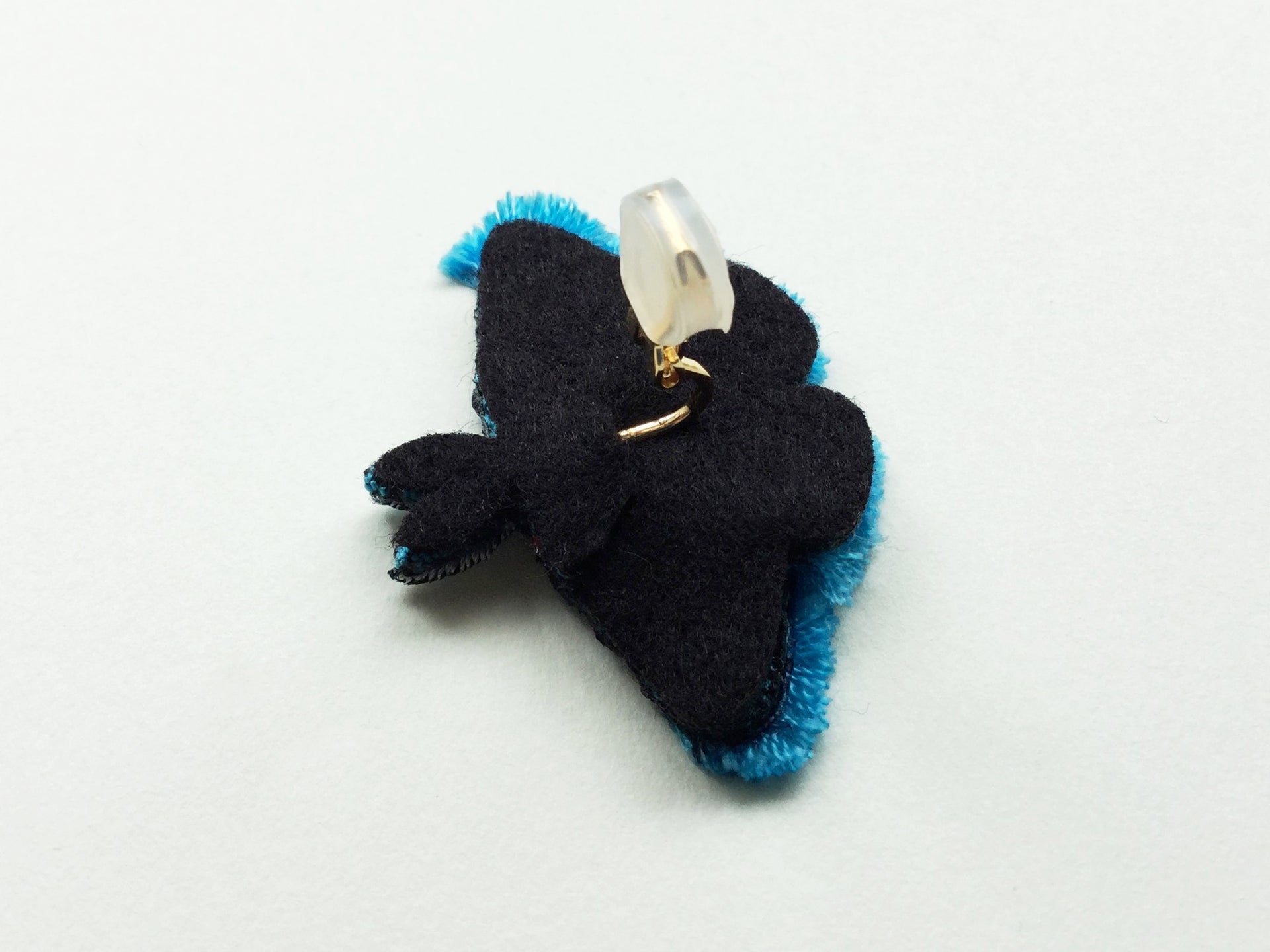 MOTH / EARRING EAR-CLIP / TURQUOISE