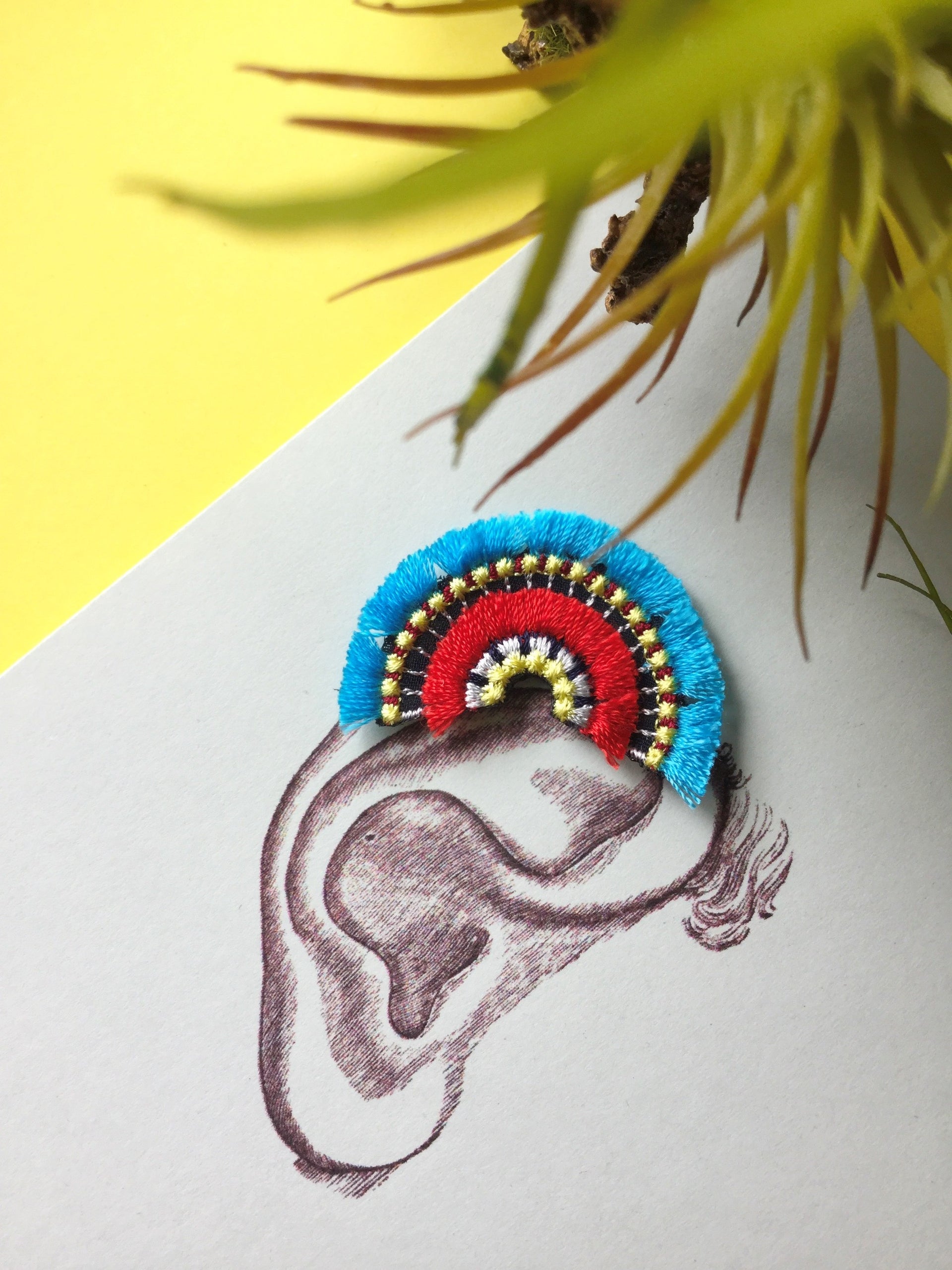 BLOOM / EARRING EAR-CLIP / TURQUOISE