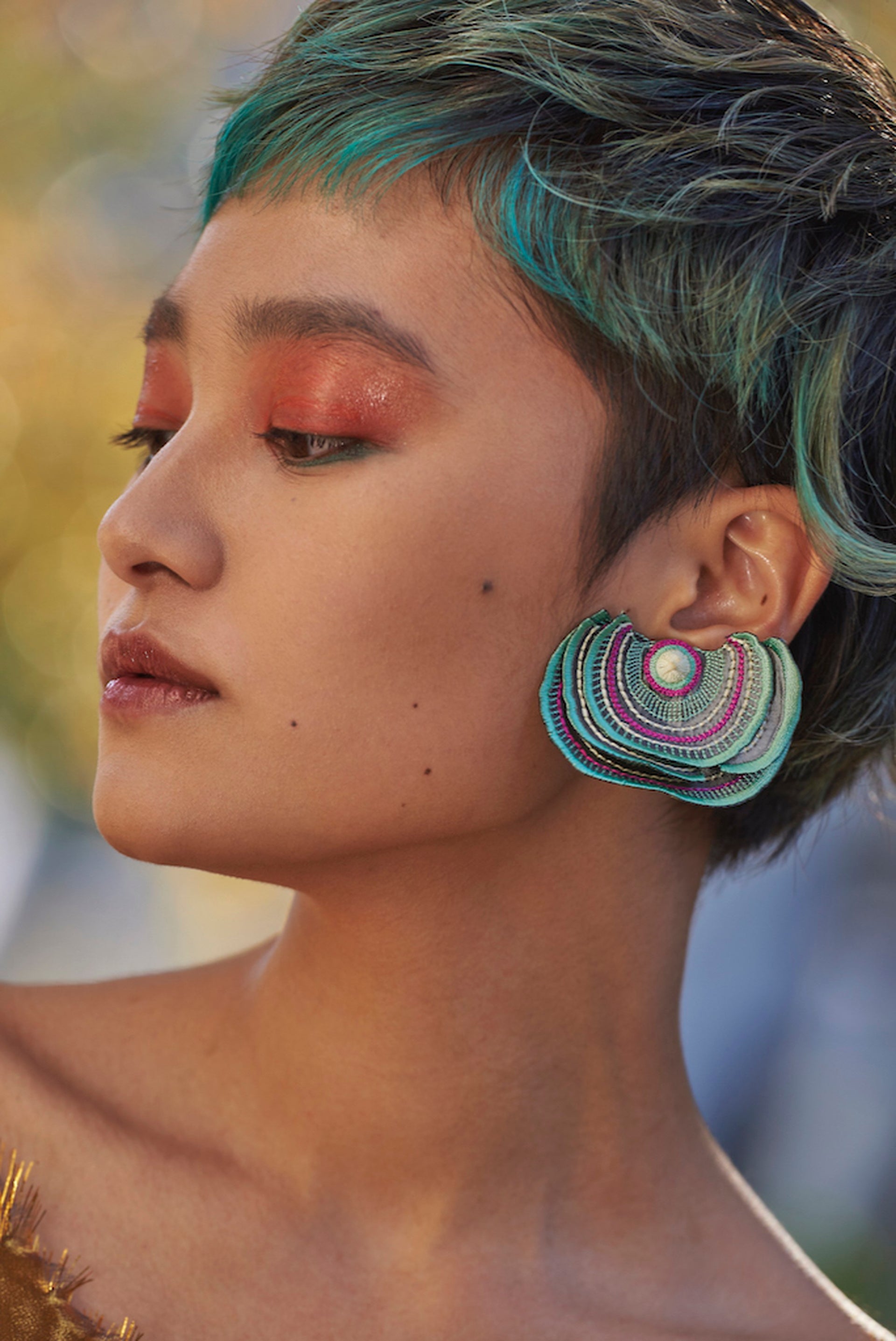 TURKEY TAIL / EARRINGS / MINT