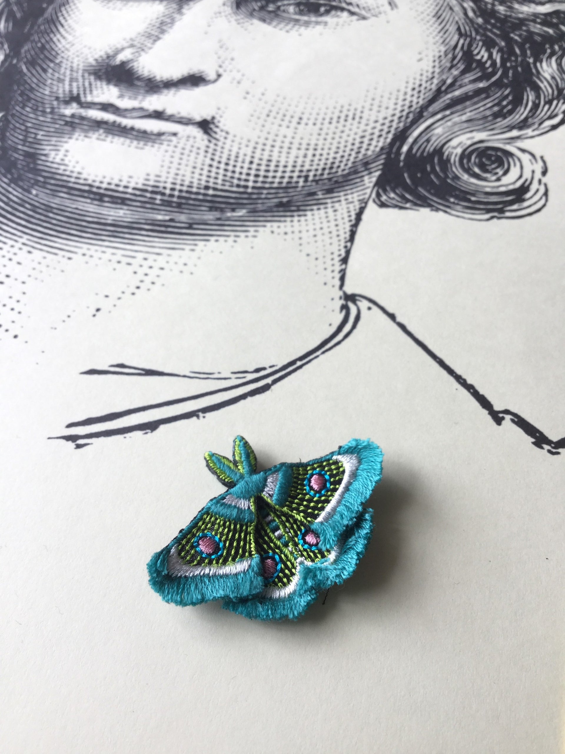 MOTH / BROOCH / GREEN