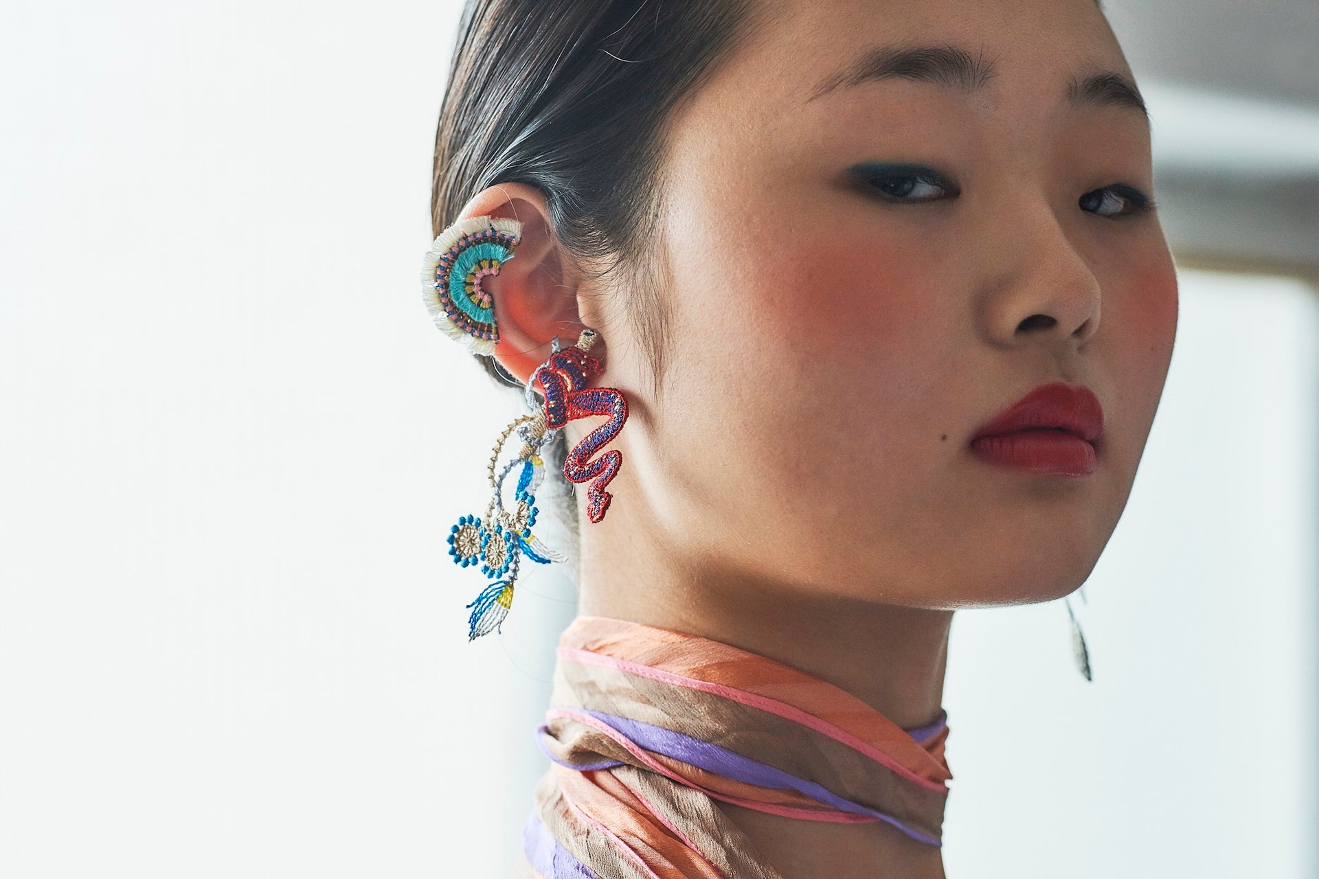 GARDEN / EARRINGS / RED