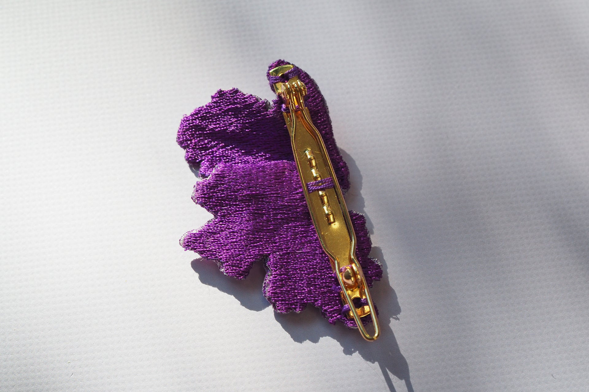 EMBROIDERY HAIRPIN / WAVY PEARL / PURPLE